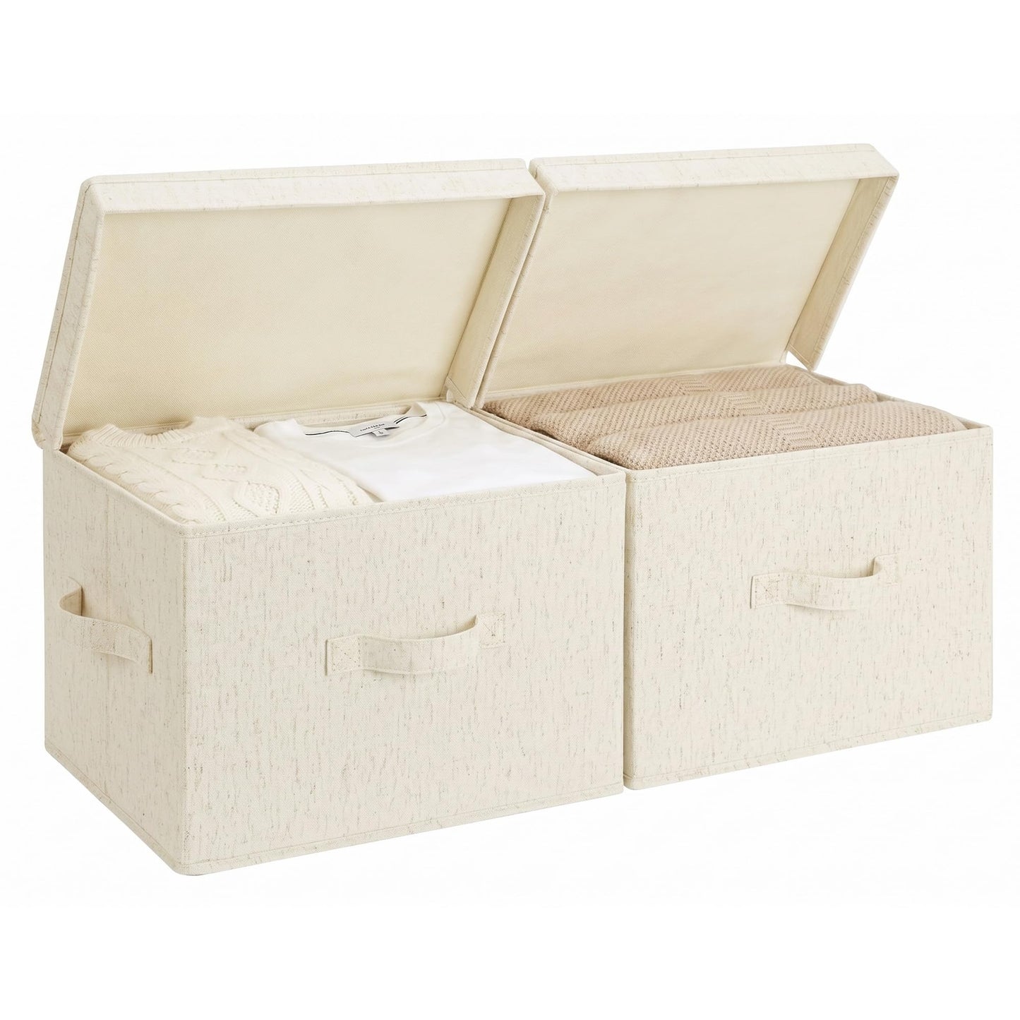 StorageWorks Fabric Storage Bins with Lids, Closet Storage Bins