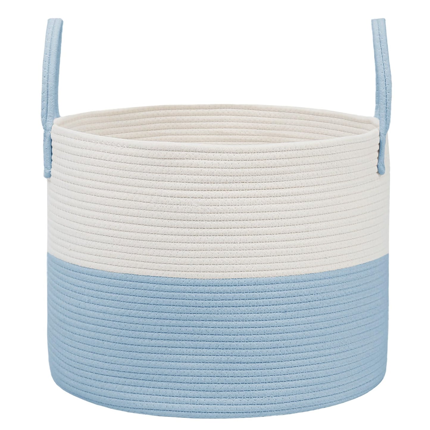 JMvicyroam 65L Extra Large Machine Washable Cotton Rope Blanket Basket