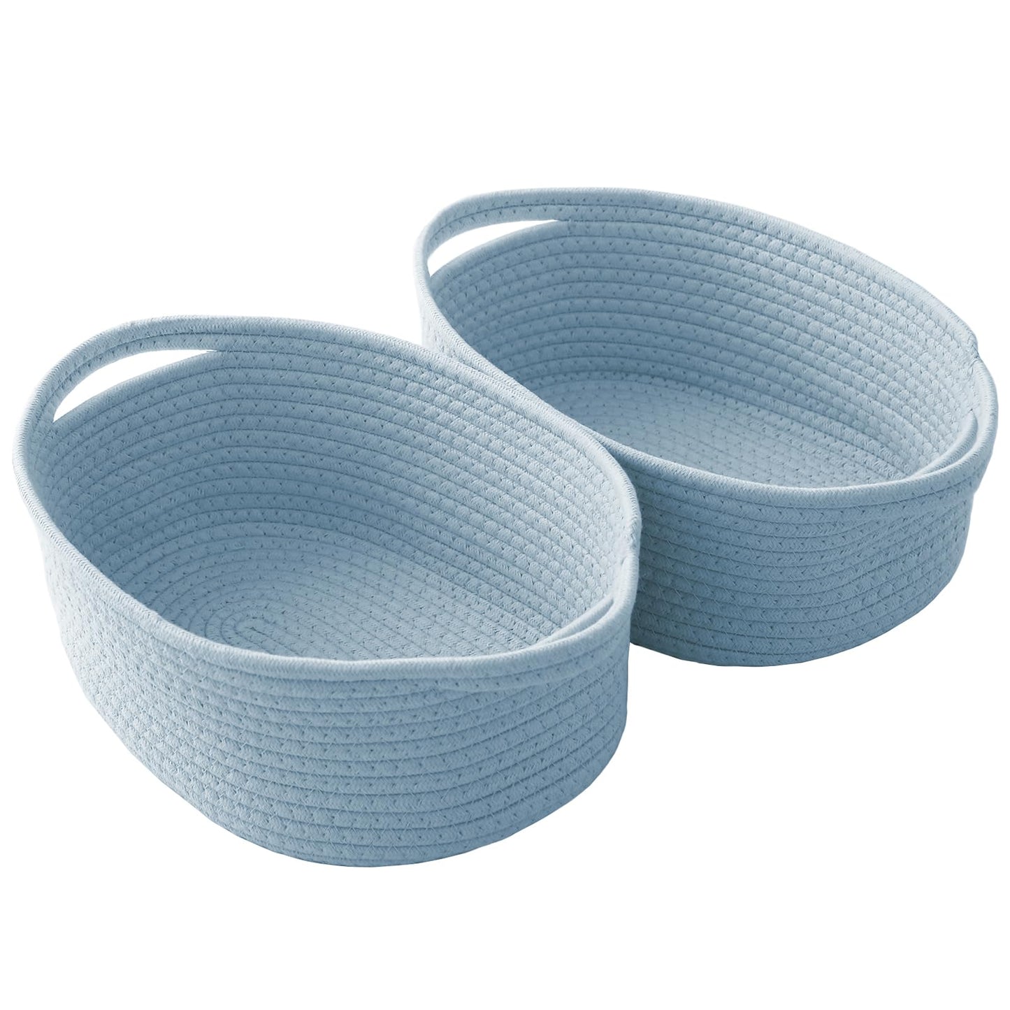 JMvicyroam Small Woven Basket, Empty Gift Basket, White/1 Pack