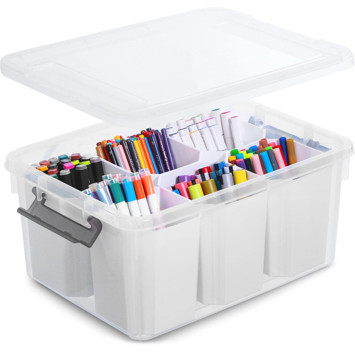 Citylife 17 QT Clear Storage Bins with Lids 1 Pack Plastic Storage Bins