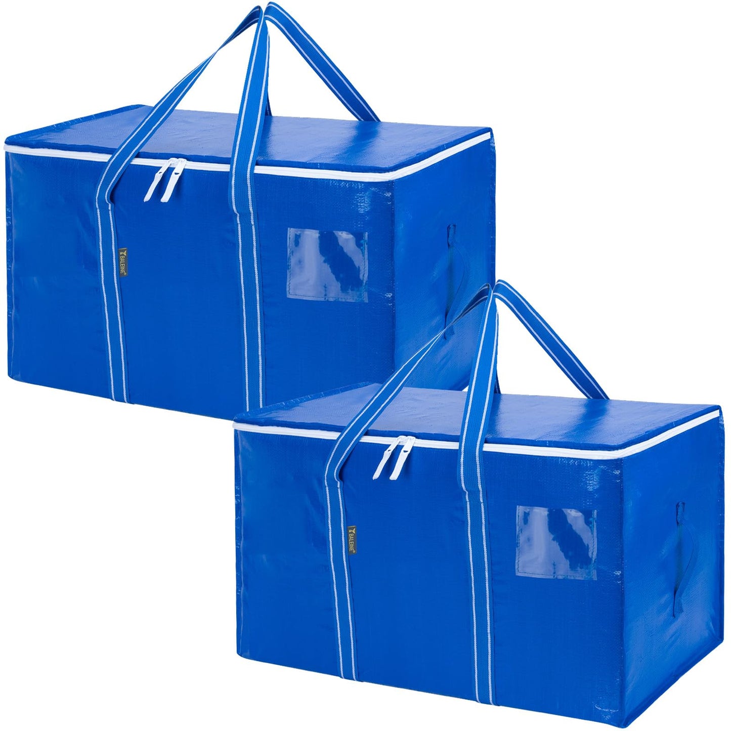BALEINE 6-Pack Oversized Moving Bags with Reinforced Handles, Heavy-Duty Storage Tote for Clothes, Moving Supplies (Clear, 6-Pack)