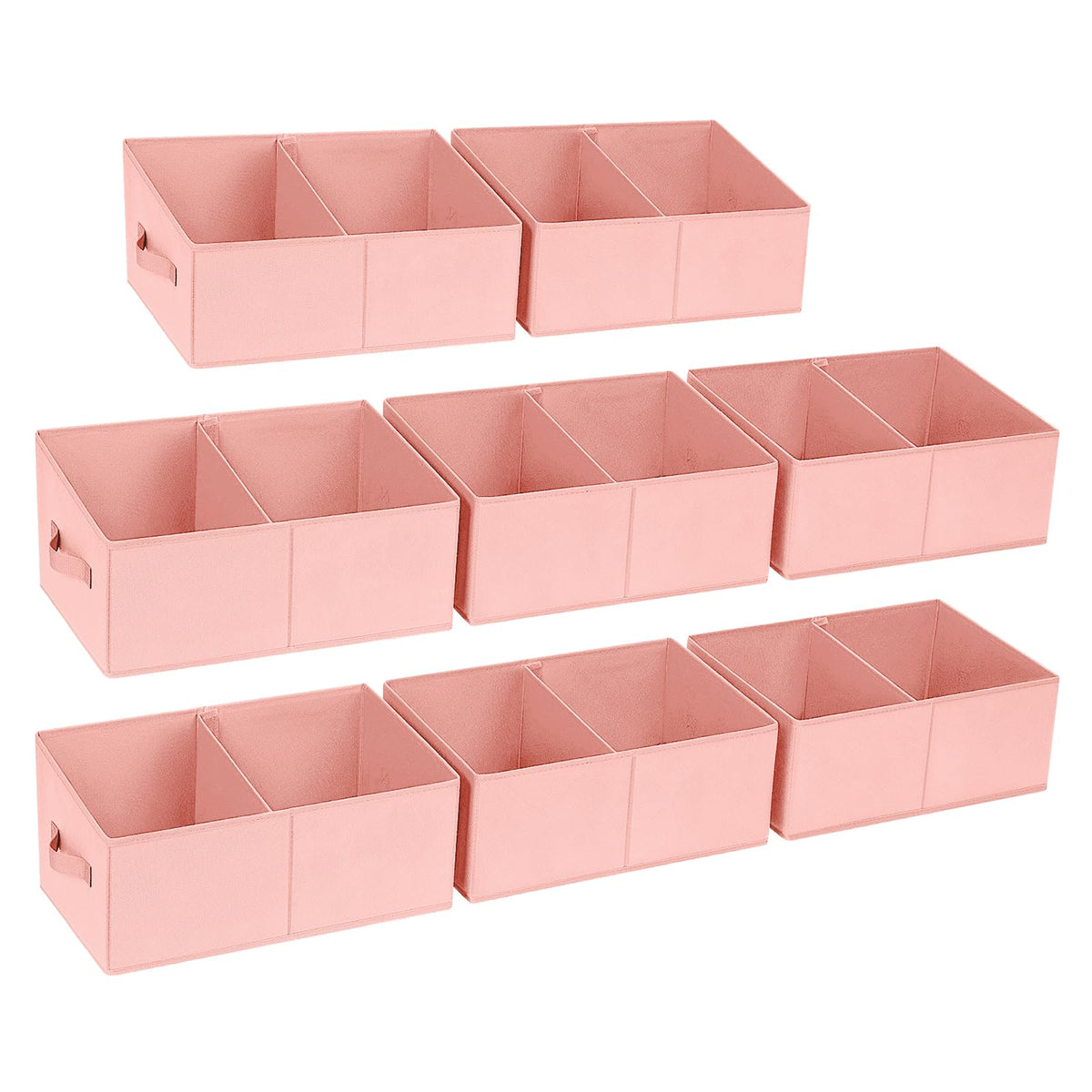 DIMJ Closet Storage Bins - Fabric Storage Baskets for Shelves, Collapsible Closet Organizers and Storage with Handles, Trapezoid Shelf Organization Storage Cubes for Purse, Toys, Books, Towel, Socks