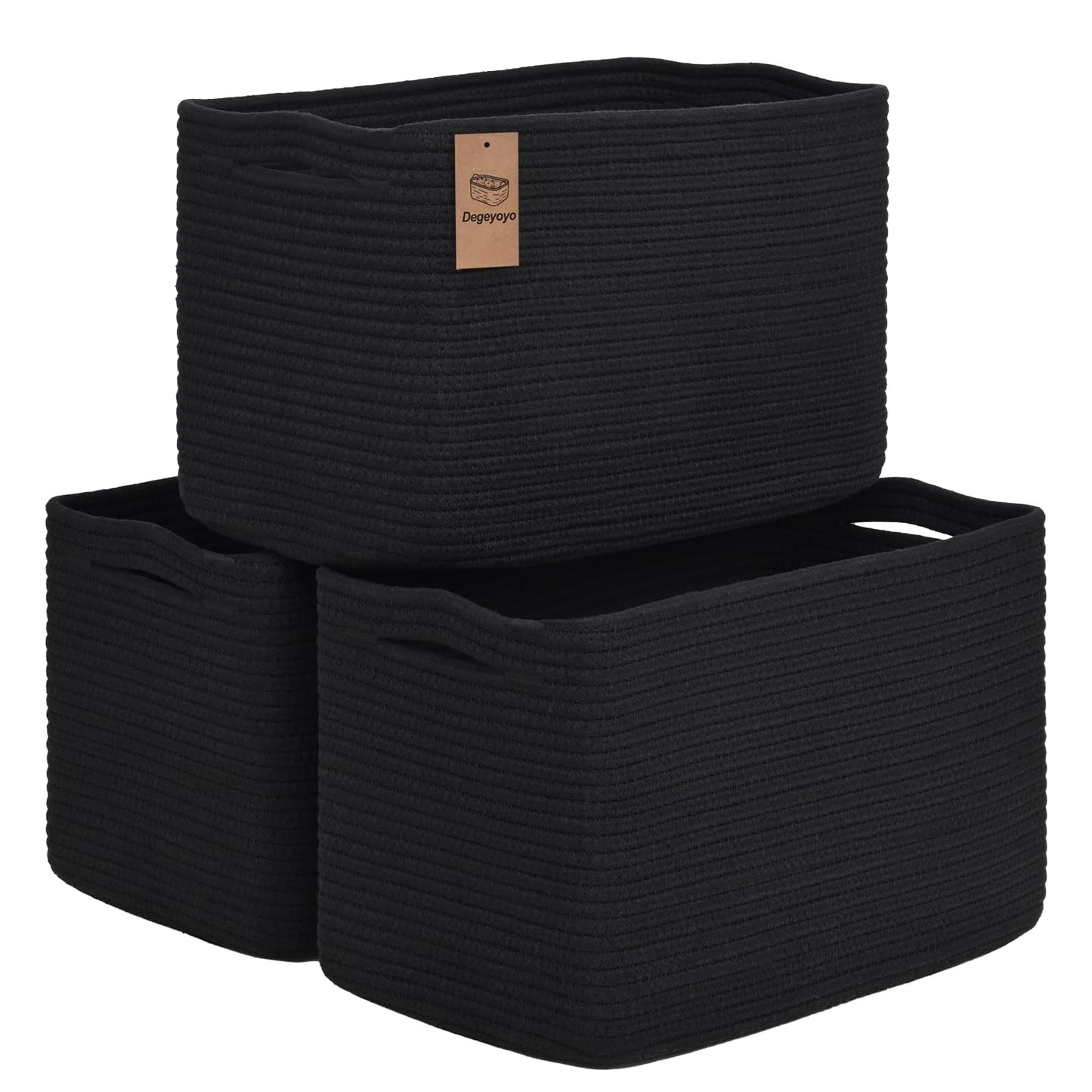 Baskets for Organizing,Storage Baskets,3 Pack Baskets for Shelfves,15"×10"×9" Woven Basket,toy storage bins,bins for organization