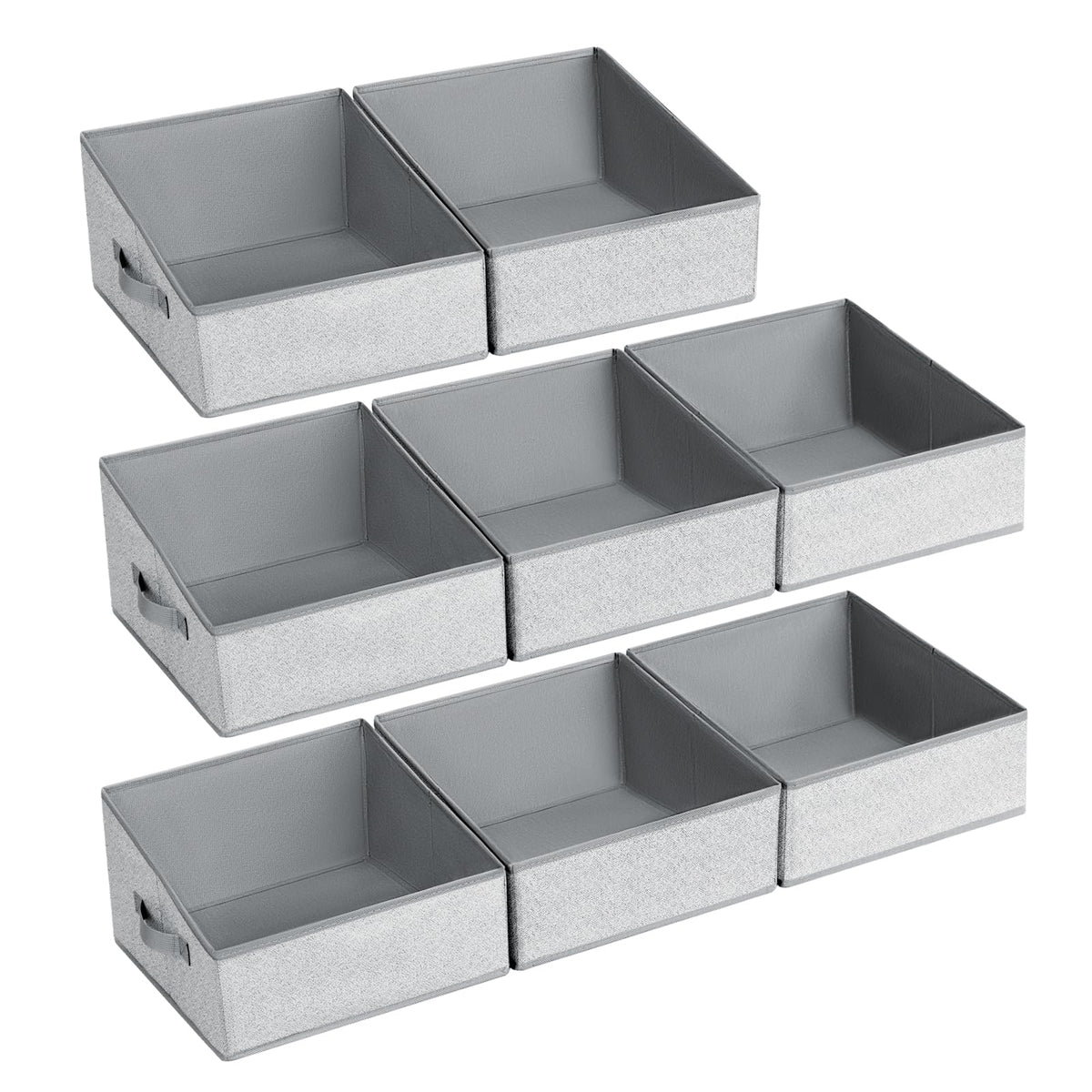 DIMJ Closet Storage Bins - Fabric Storage Baskets for Shelves, Collapsible Closet Organizers and Storage with Handles, Trapezoid Shelf Organization Storage Cubes for Purse, Toys, Books, Towel, Socks