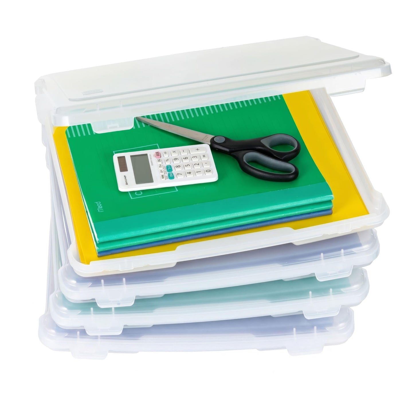 IRIS USA Board Game Storage |Made in USA| Slim Craft Case (10-Pack) - Clear
