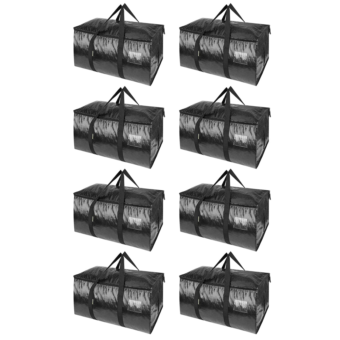 BALEINE 6-Pack Oversized Moving Bags with Reinforced Handles, Heavy-Duty Storage Tote for Clothes, Moving Supplies (Clear, 6-Pack)