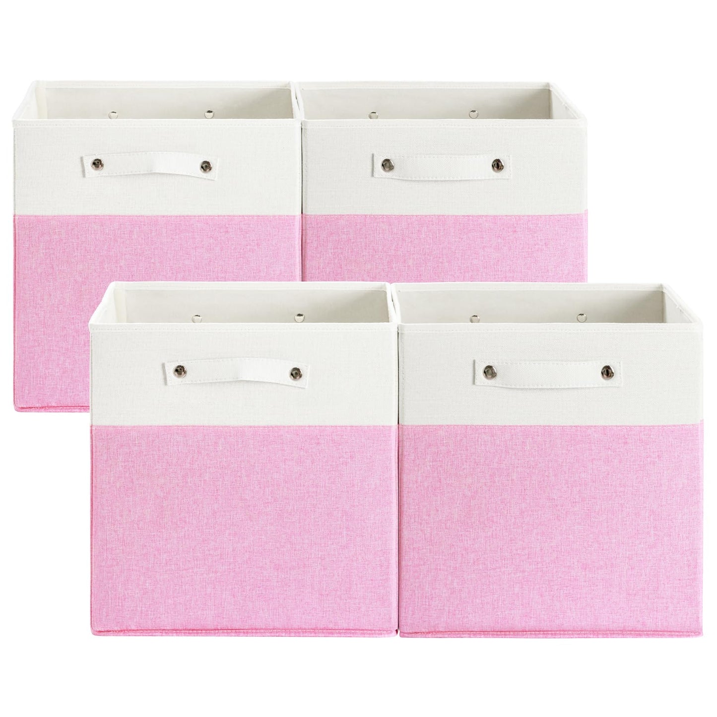 FinishingBo 13x13x13 Storage Cube Bins 4 Pack, Cube Shelf Baskets
