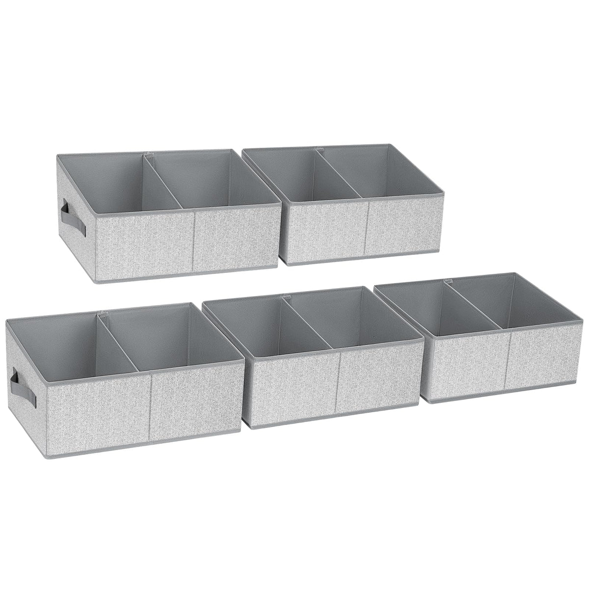DIMJ Closet Storage Bins - Fabric Storage Baskets for Shelves, Collapsible Closet Organizers and Storage with Handles, Trapezoid Shelf Organization Storage Cubes for Purse, Toys, Books, Towel, Socks