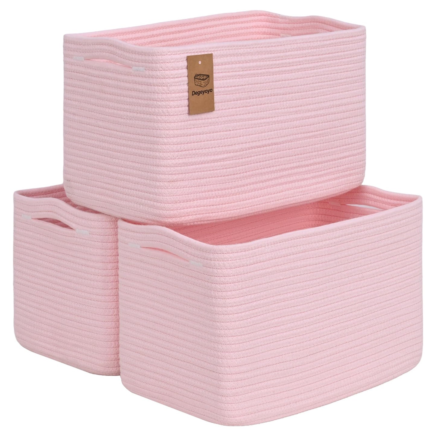 Baskets for Organizing,Storage Baskets,3 Pack Baskets for Shelfves,15"×10"×9" Woven Basket,toy storage bins,bins for organization