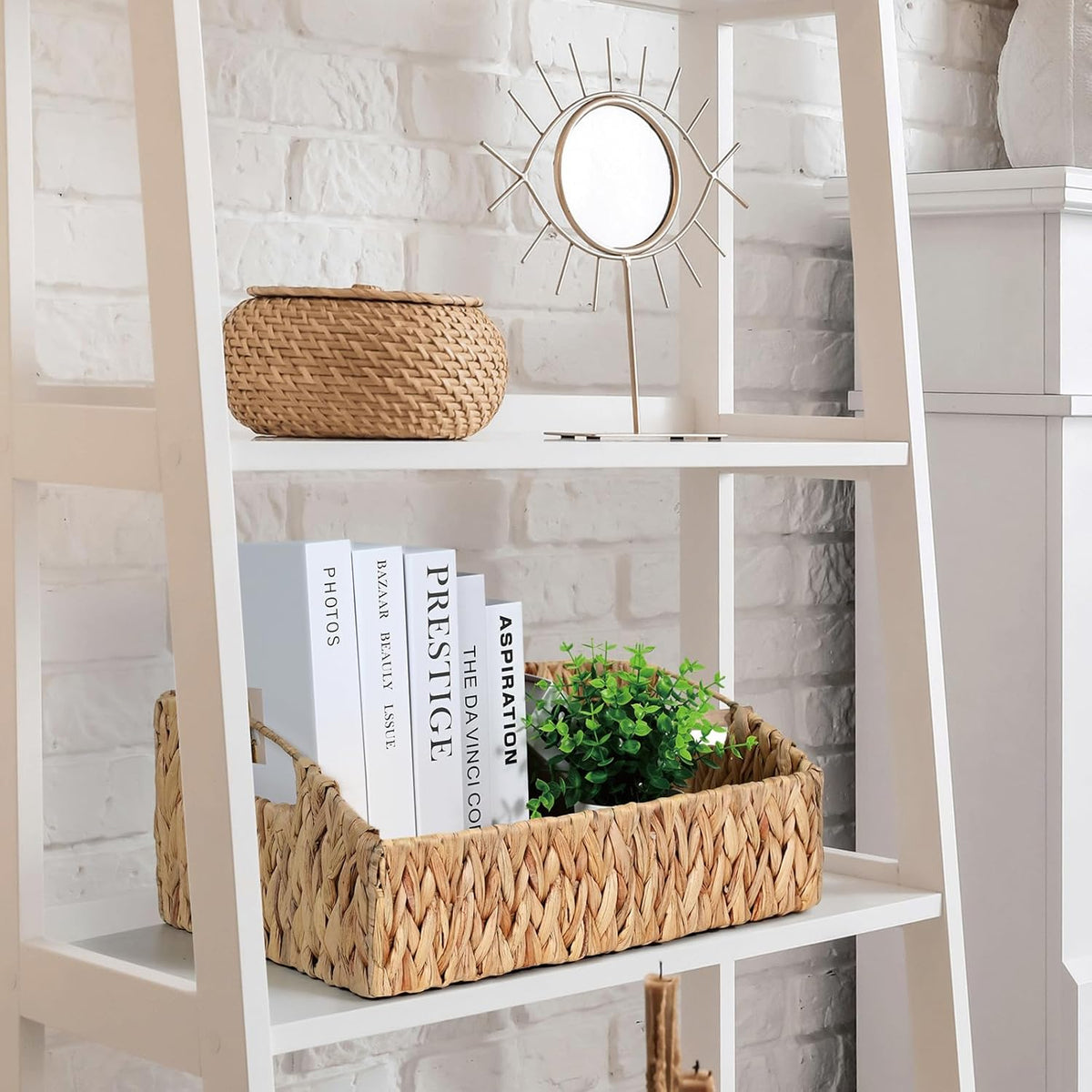 Pantry Baskets for Organizing, Wicker Basket Shelf Storage