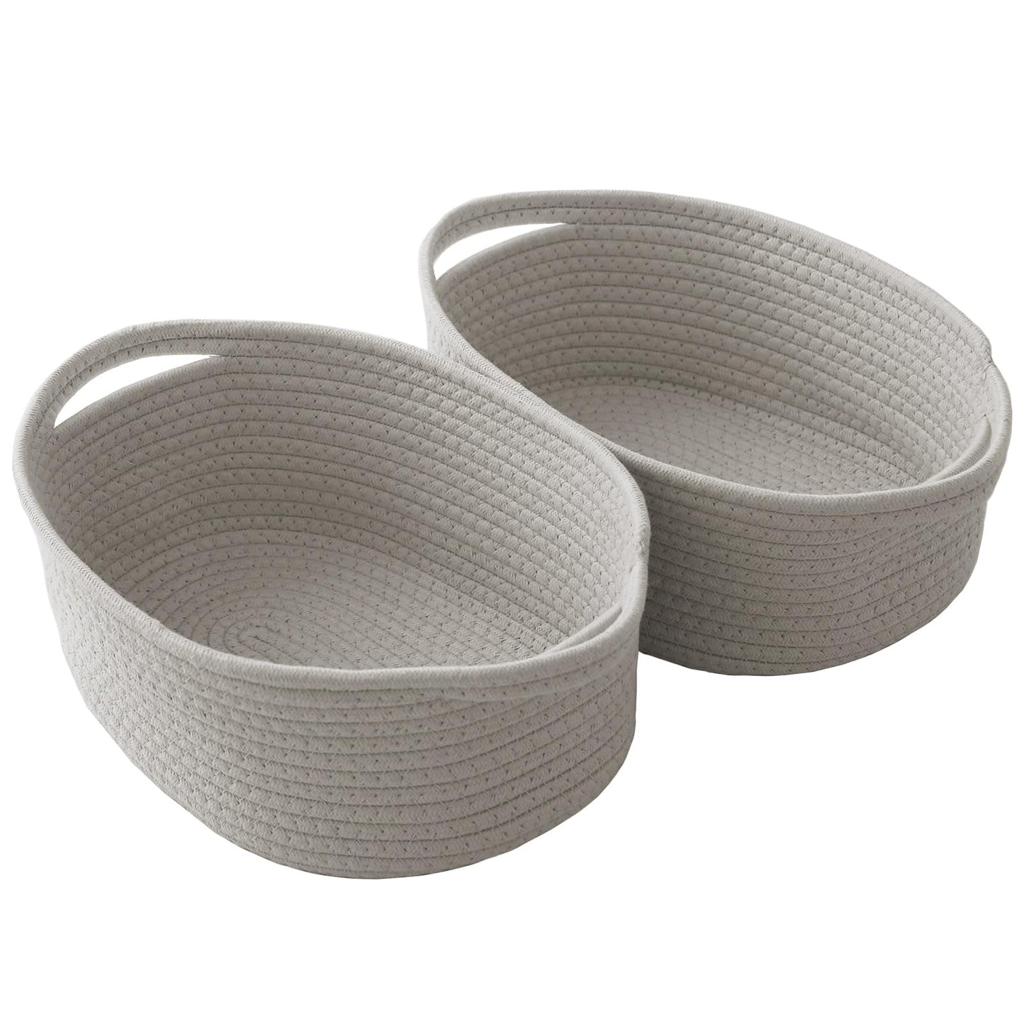 JMvicyroam Small Woven Basket, Empty Gift Basket, White/1 Pack