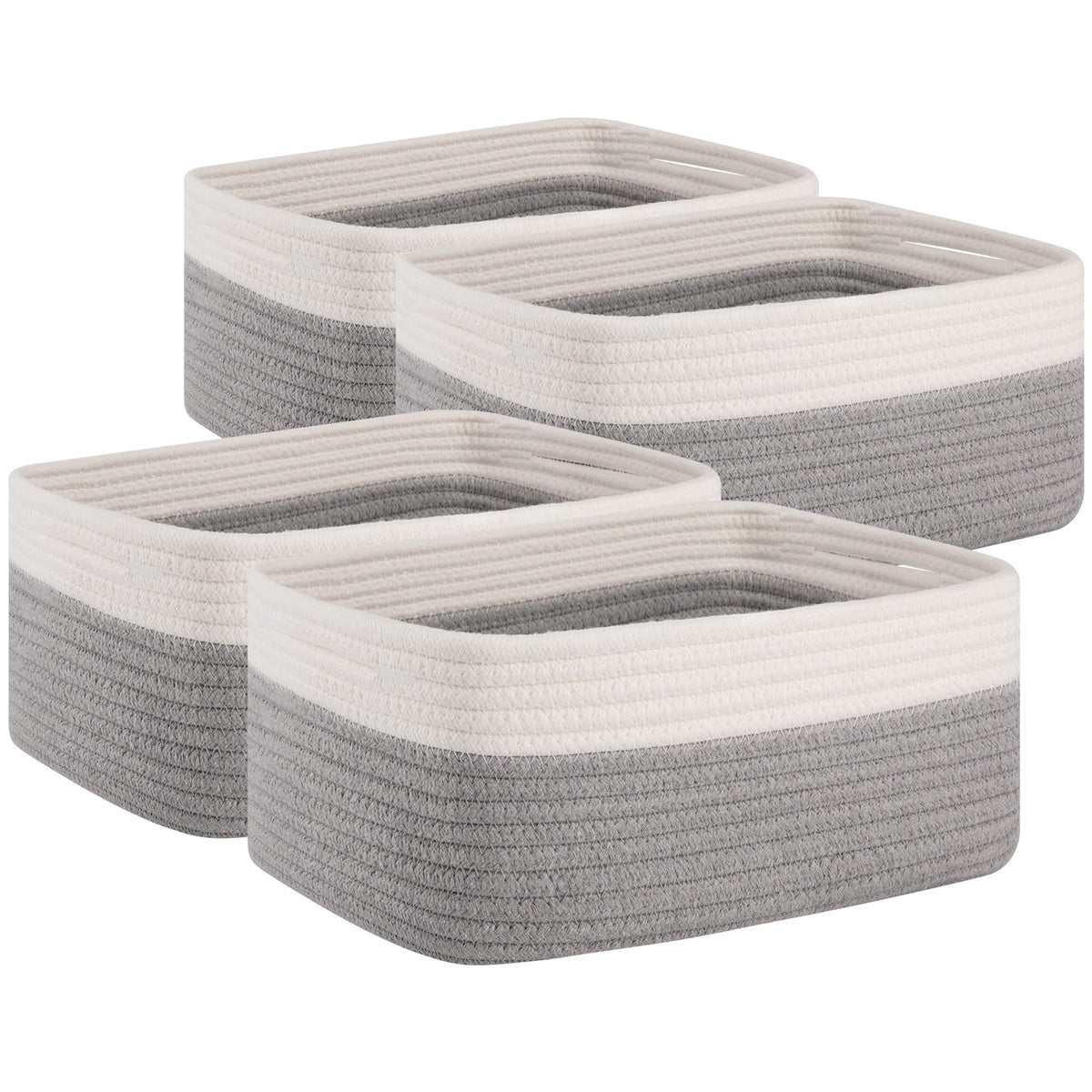 OIAHOMY 4 PACK 7L Storage Baskets for Organizing Storage Bins Brown