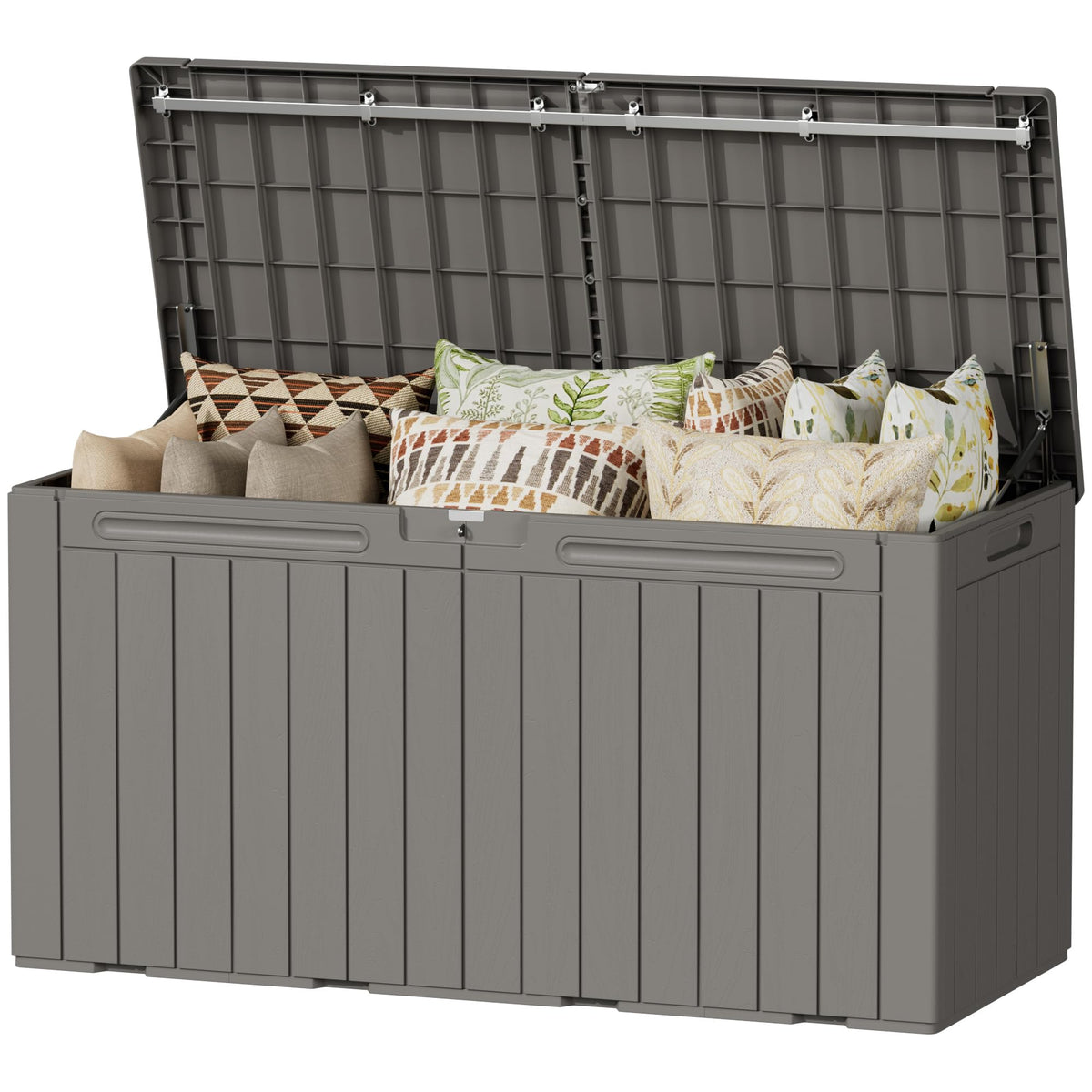 Devoko 100 Gallon Waterproof Resin Deck Box, Large Outdoor Storage Box