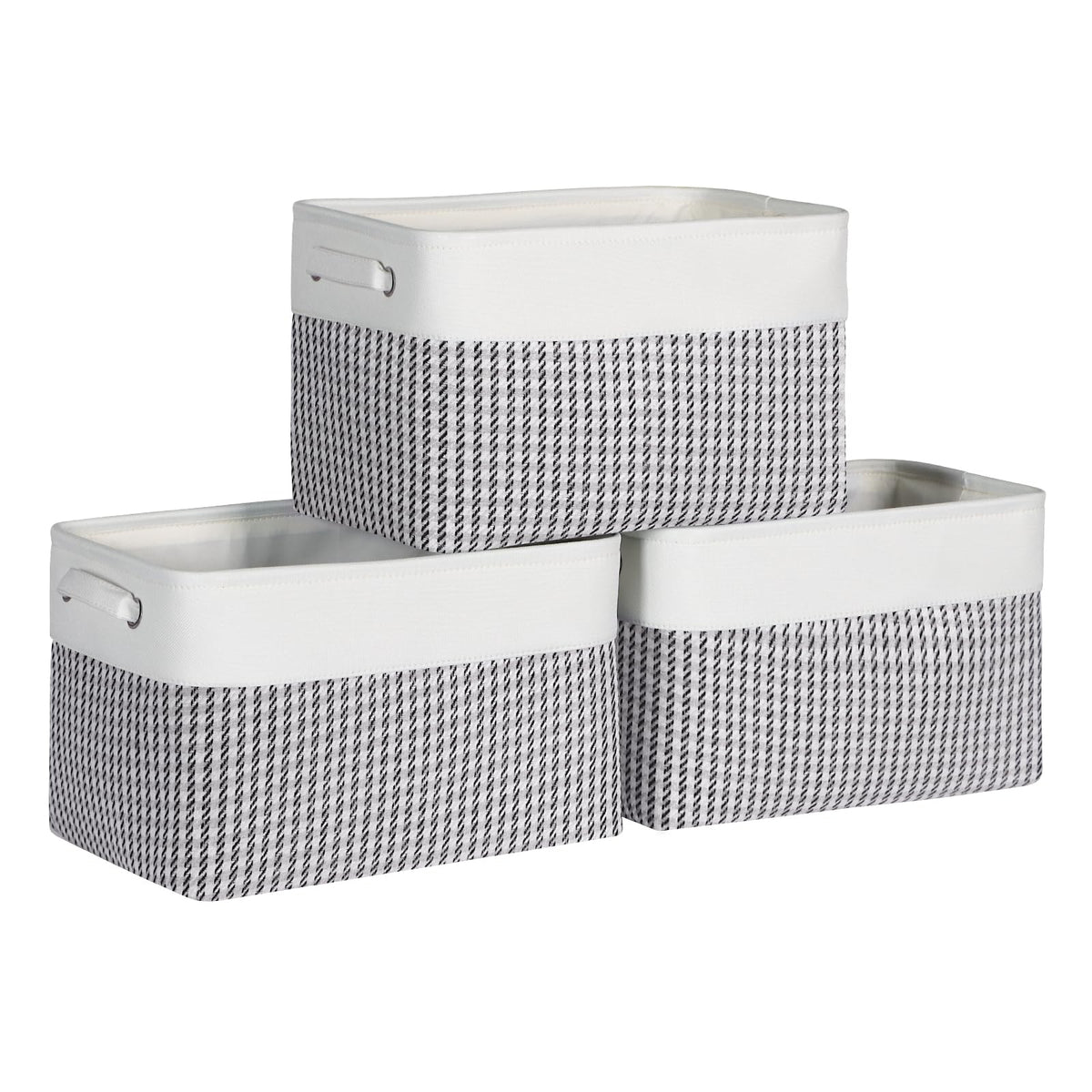 Fabric Storage Bins for Shelves, Rectangle Storage Basket, 3 Pack