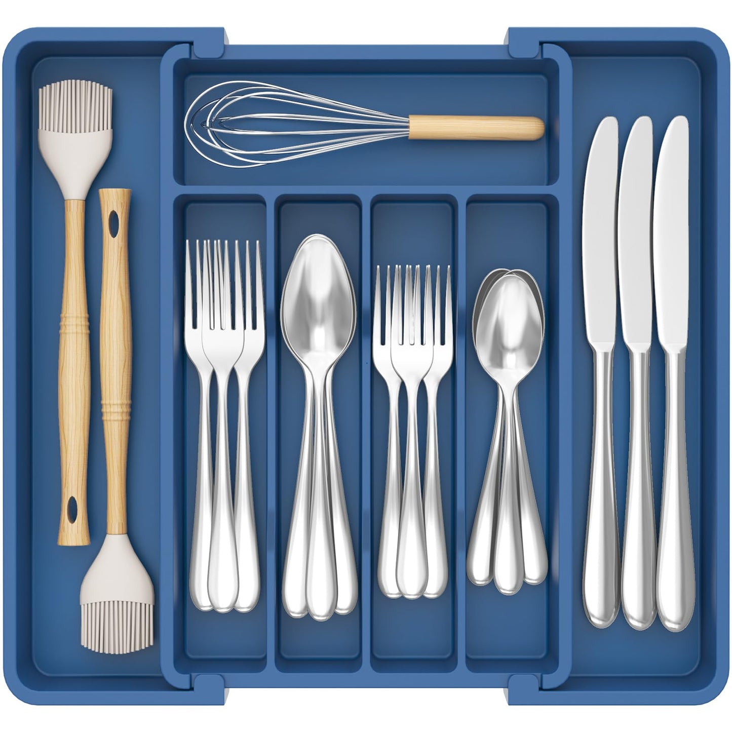Lifewit Expandable Silverware Drawer Organizer, Kitchen Utensil Tray