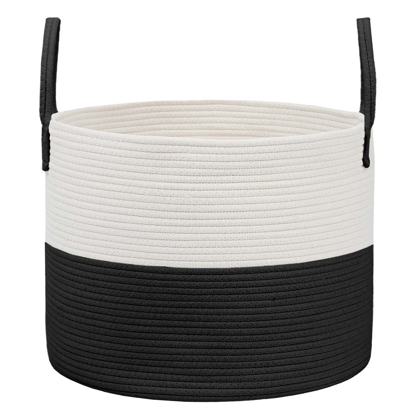 JMvicyroam 65L Extra Large Machine Washable Cotton Rope Blanket Basket