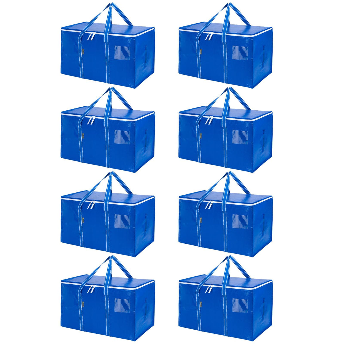 BALEINE 6-Pack Oversized Moving Bags with Reinforced Handles, Heavy-Duty Storage Tote for Clothes, Moving Supplies (Clear, 6-Pack)