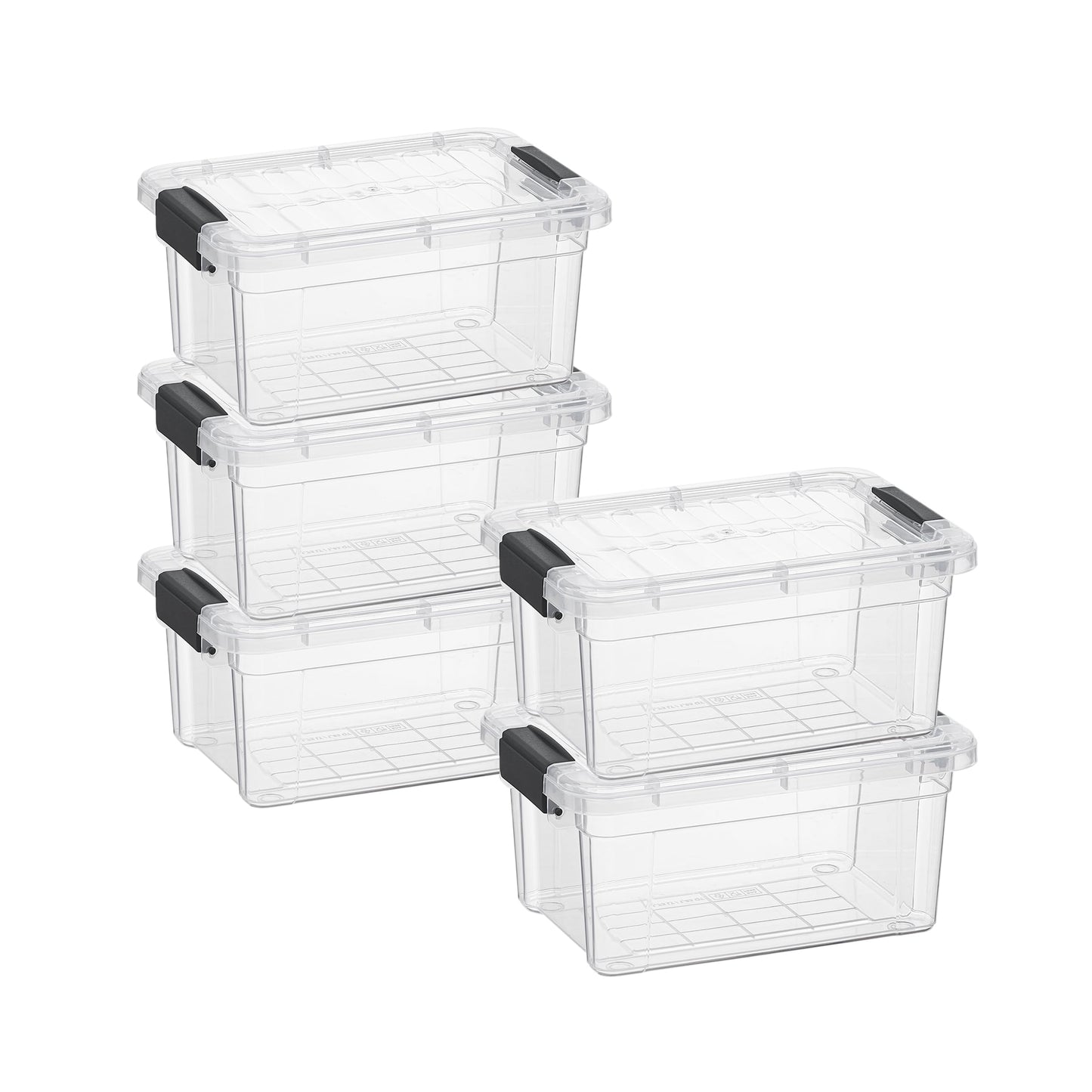 Superio 13.7 Quart Clear Plastic Storage Bin with Lid, Stackable Organizer Box, BPA-Free Storage Container for Home, Garage, School & Office, 1 Pack