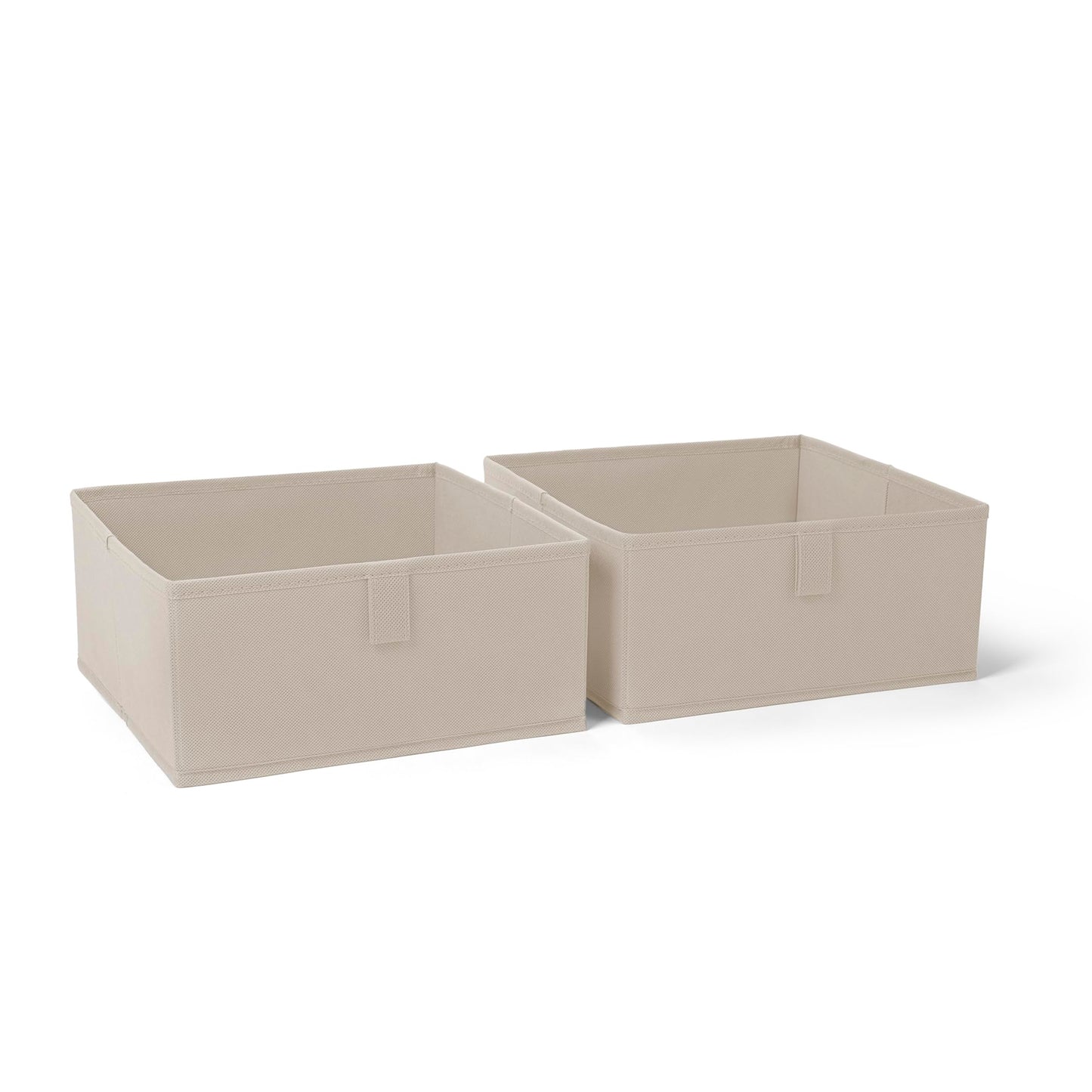 RiverRidge Folding Storage Bins - 2-pack of 10in Tall Taupe Cubes