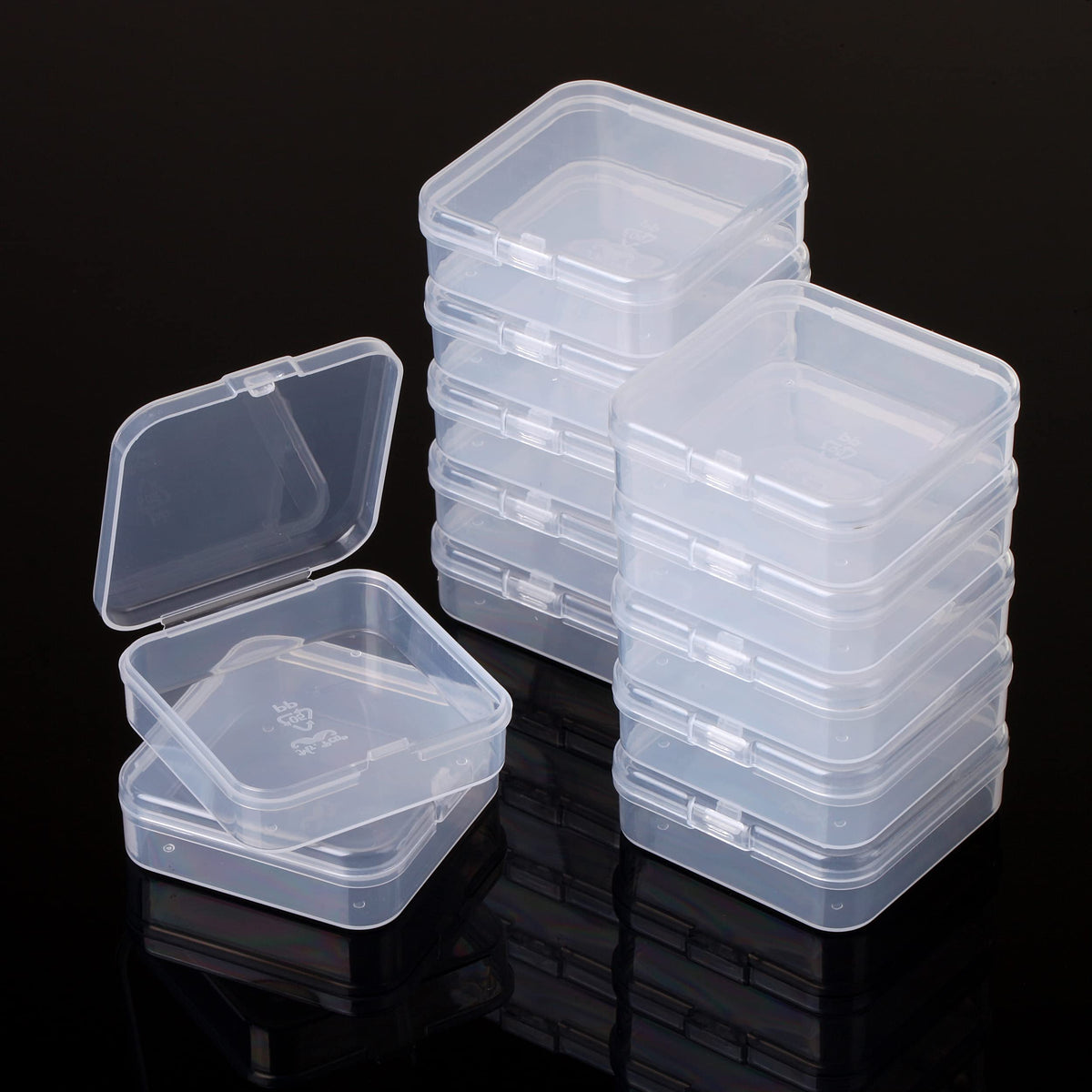 Mr. Pen- Bead Storage Containers, 28 Grids, 2 Pack, Clear White