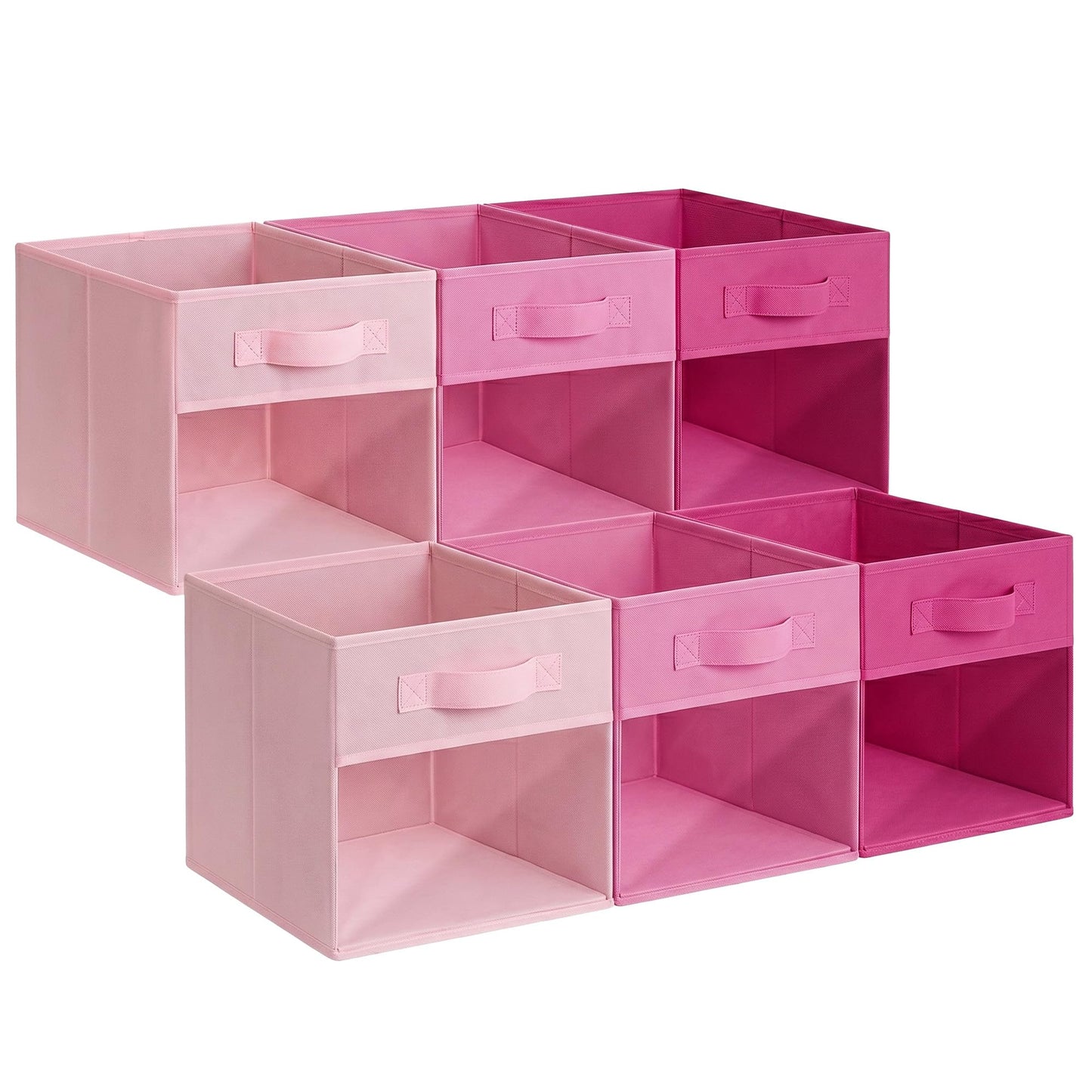 GRANNY SAYS 11 Inch Cube Storage Bins, 6-Pack Storage Cube Organizer, Pink