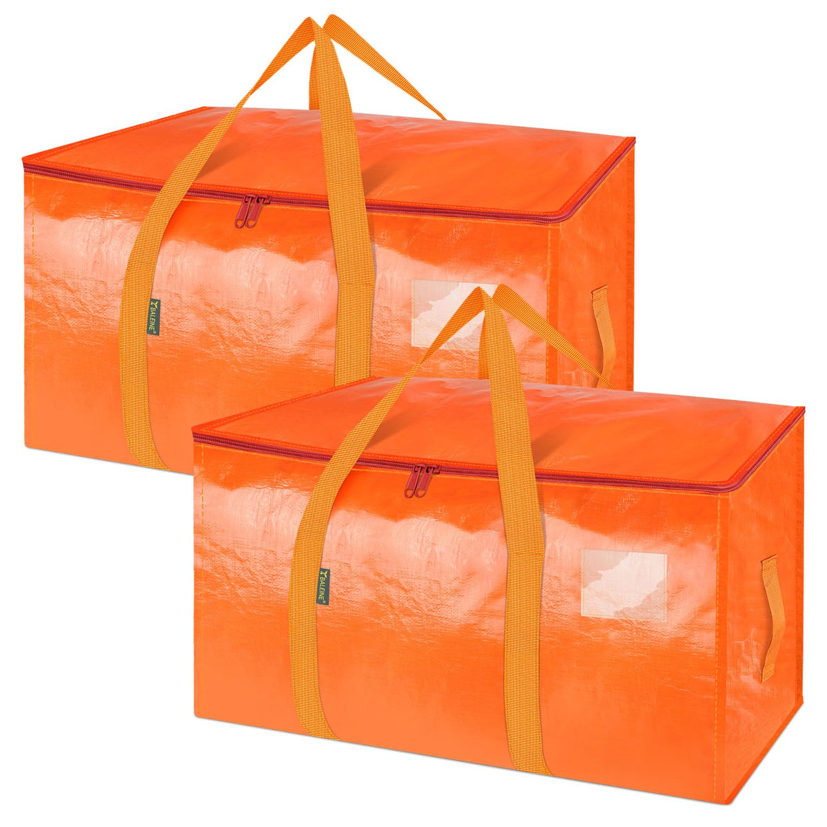 BALEINE 6-Pack Oversized Moving Bags with Reinforced Handles, Heavy-Duty Storage Tote for Clothes, Moving Supplies (Clear, 6-Pack)