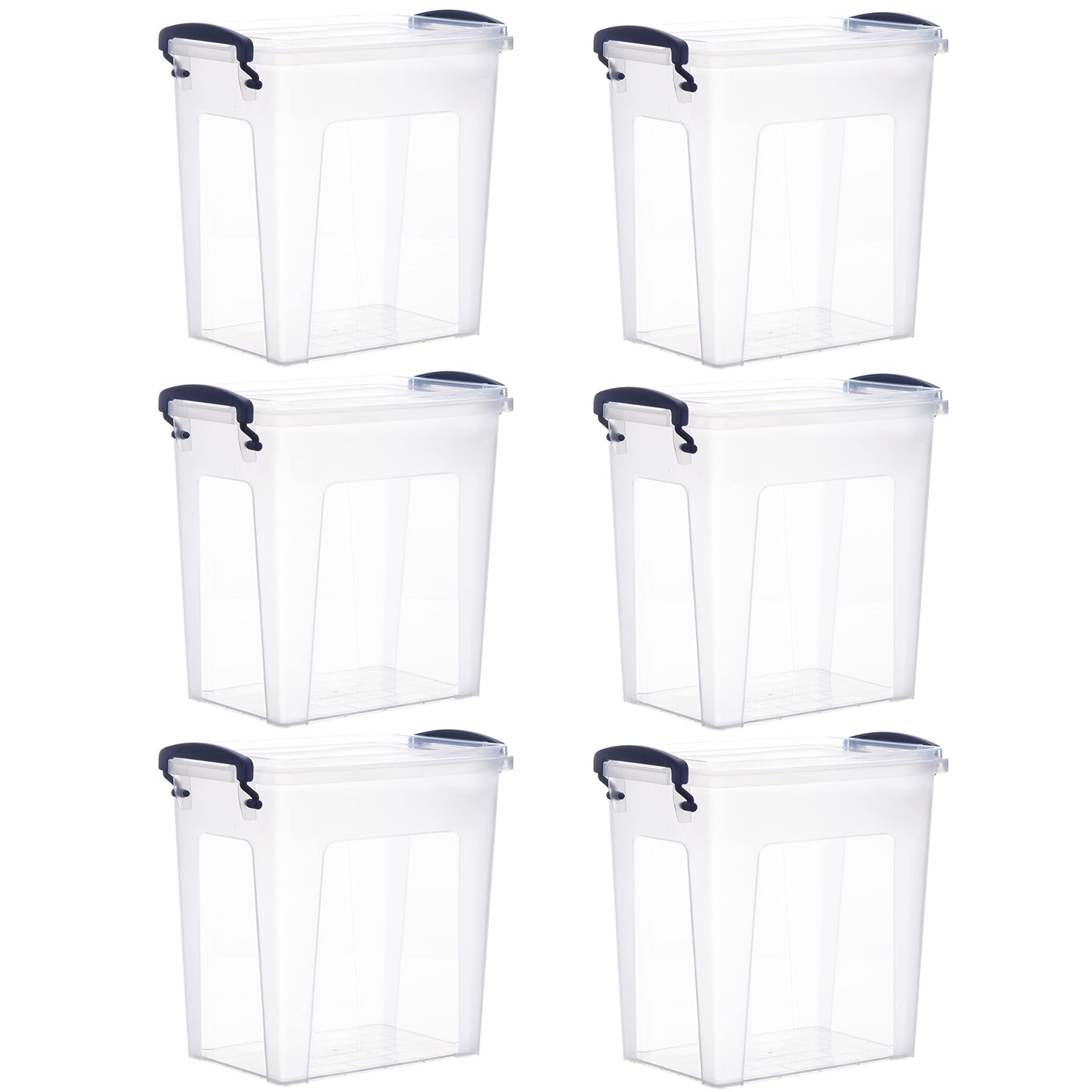 Superio 13.7 Quart Clear Plastic Storage Bin with Lid, Stackable Organizer Box, BPA-Free Storage Container for Home, Garage, School & Office, 1 Pack