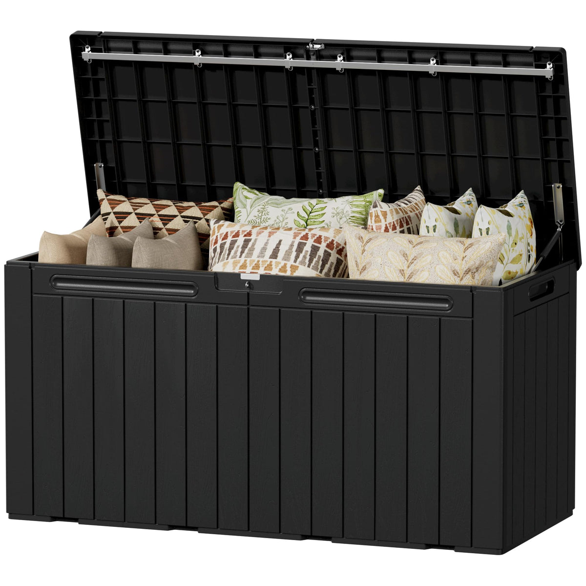 Devoko 100 Gallon Waterproof Resin Deck Box, Large Outdoor Storage Box
