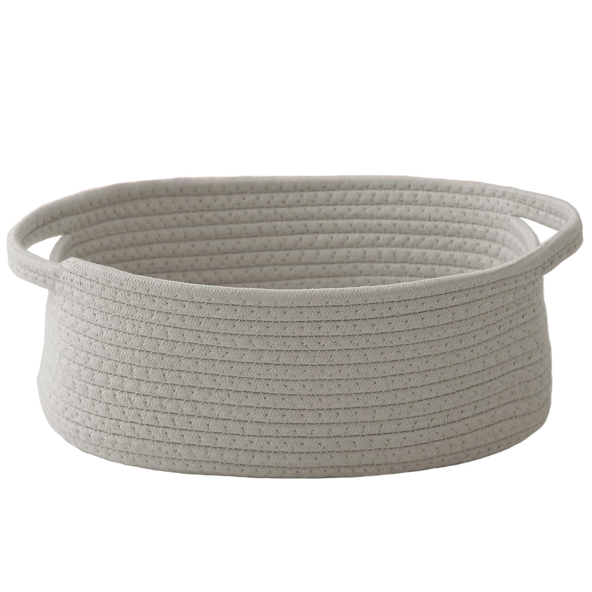 JMvicyroam Small Woven Basket, Empty Gift Basket, White/1 Pack
