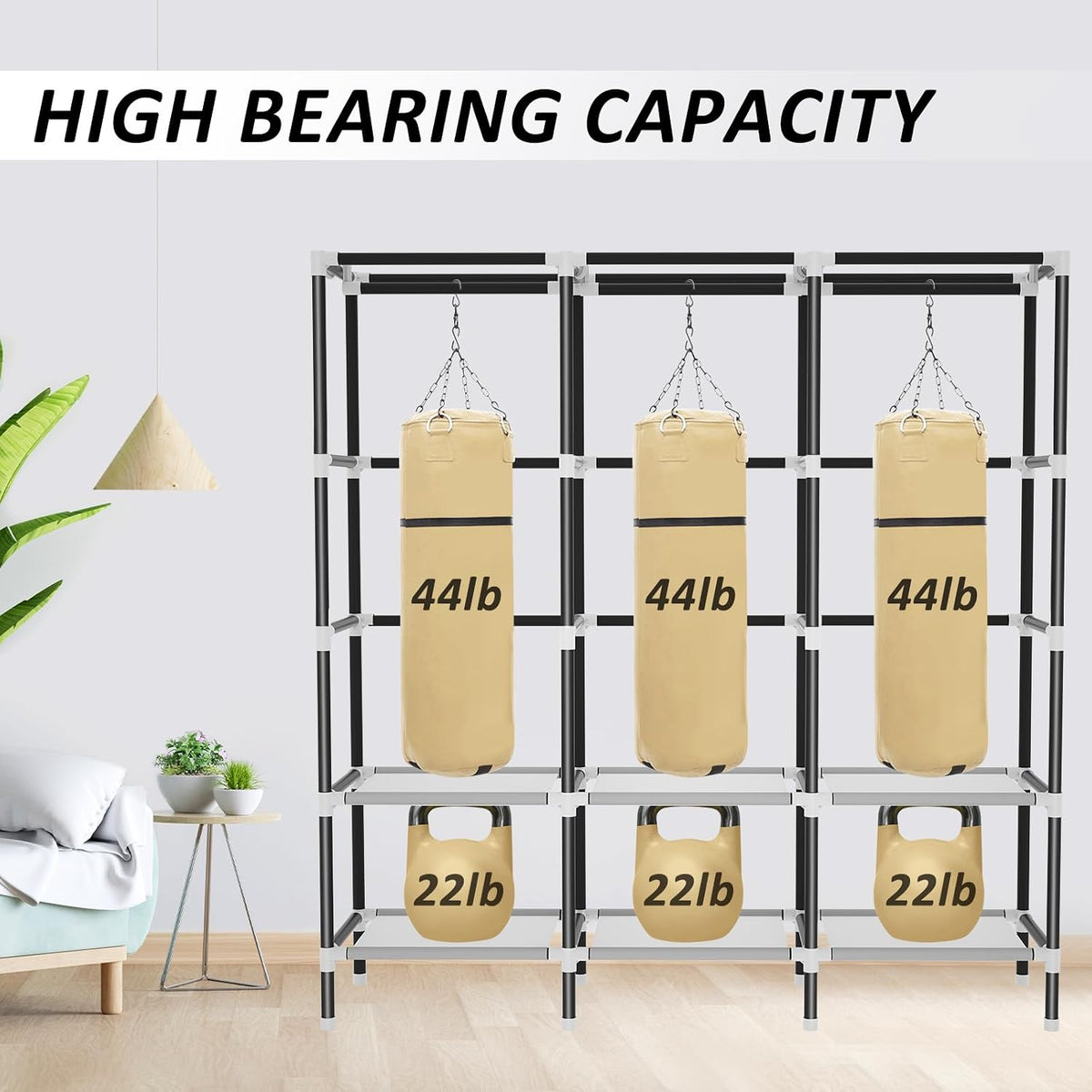 LOKEME Wardrobe Closet,Steel Pipe Diameter 19mm,Portable Closet for Bedroom