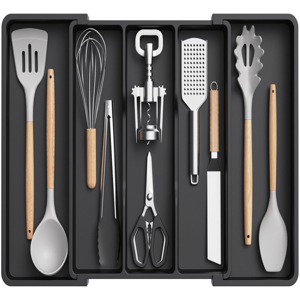 Lifewit Utensil Organizer for Kitchen Drawers, Expandable Utensil Tray
