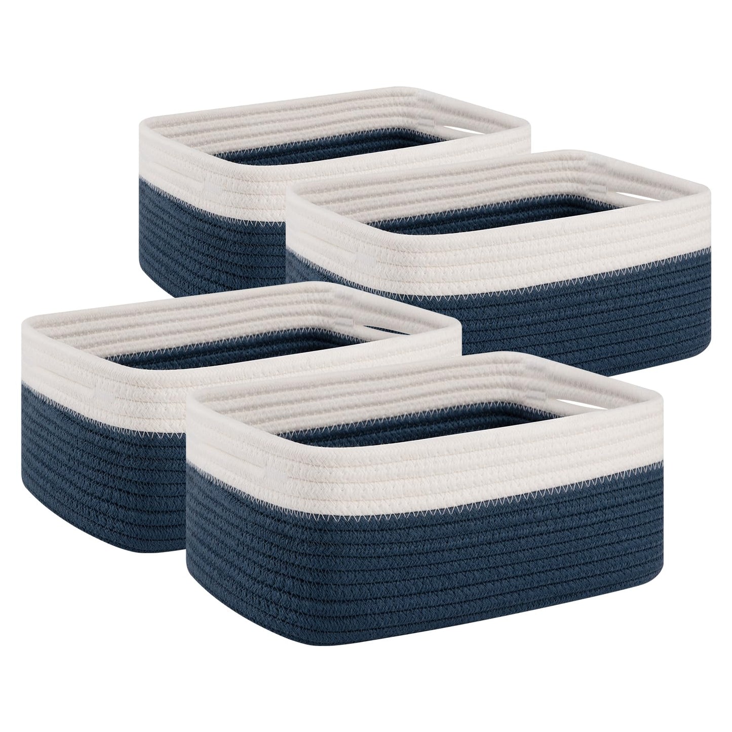 OIAHOMY 4 PACK 7L Storage Baskets for Organizing Storage Bins Brown