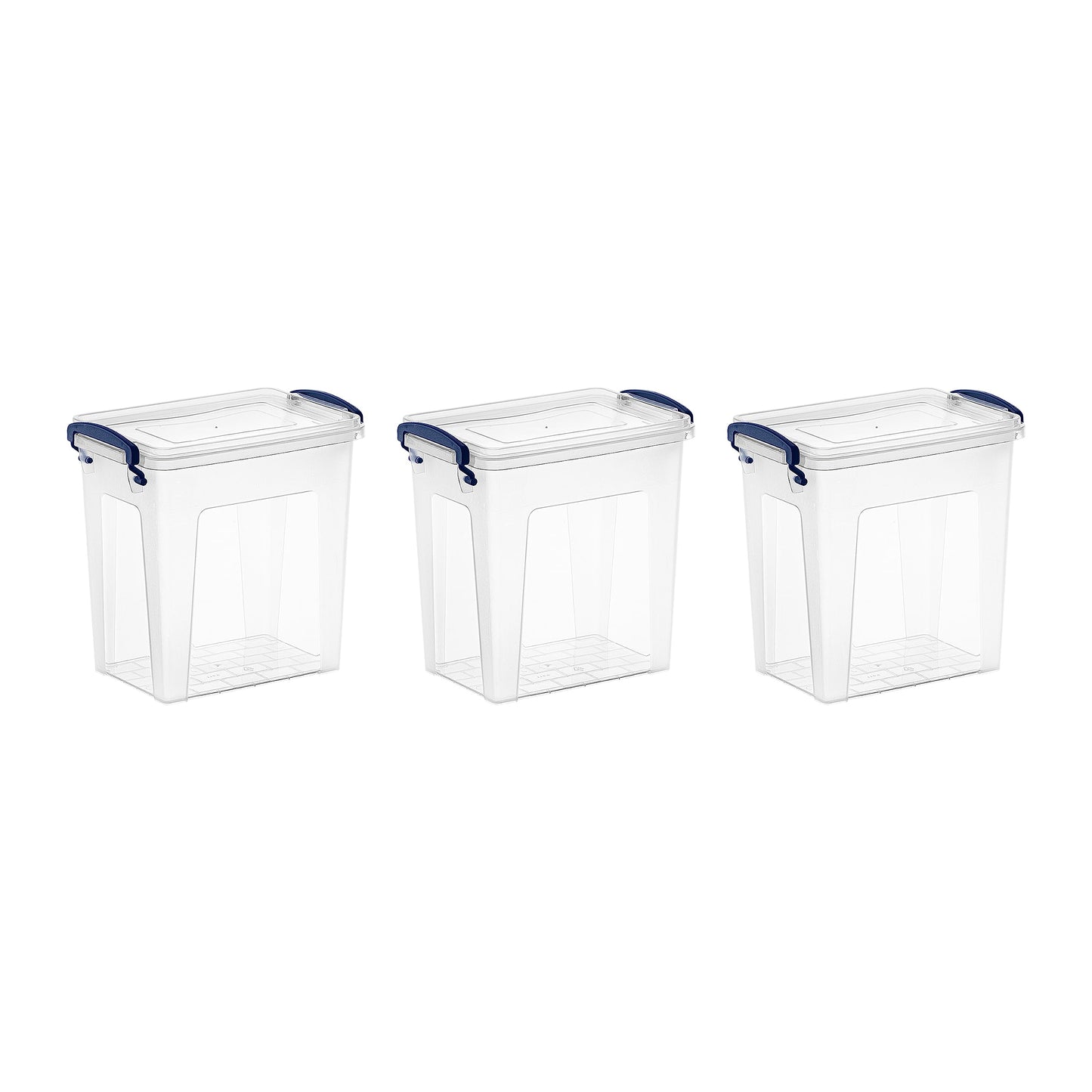 Superio 13.7 Quart Clear Plastic Storage Bin with Lid, Stackable Organizer Box, BPA-Free Storage Container for Home, Garage, School & Office, 1 Pack