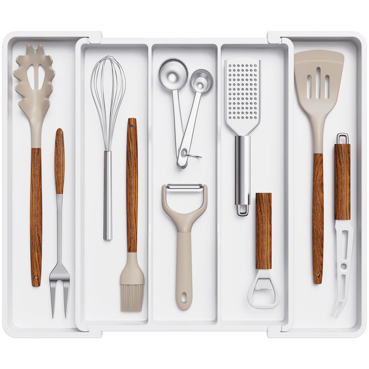 Lifewit Utensil Organizer for Kitchen Drawers, Expandable Utensil Tray
