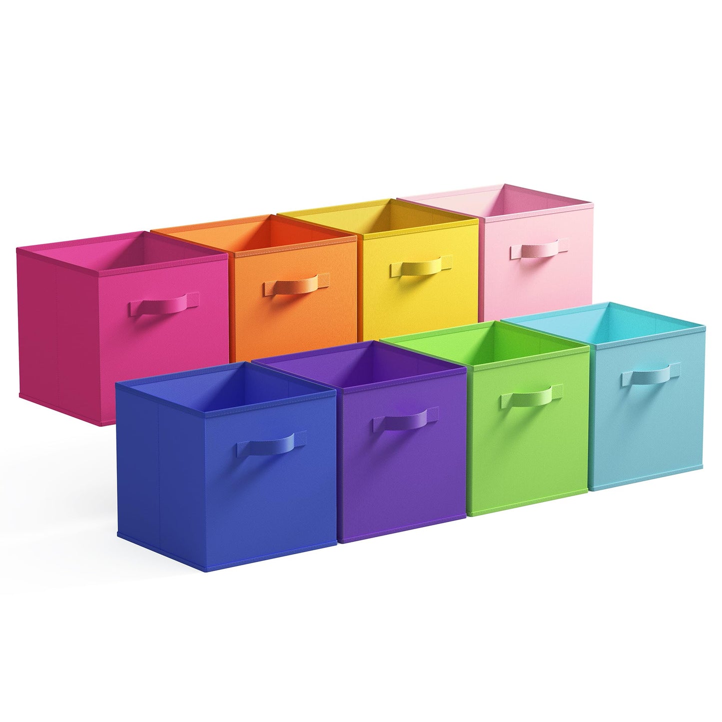 GRANNY SAYS 11 Inch Cube Storage Bins, 6-Pack Storage Cube Organizer, Pink