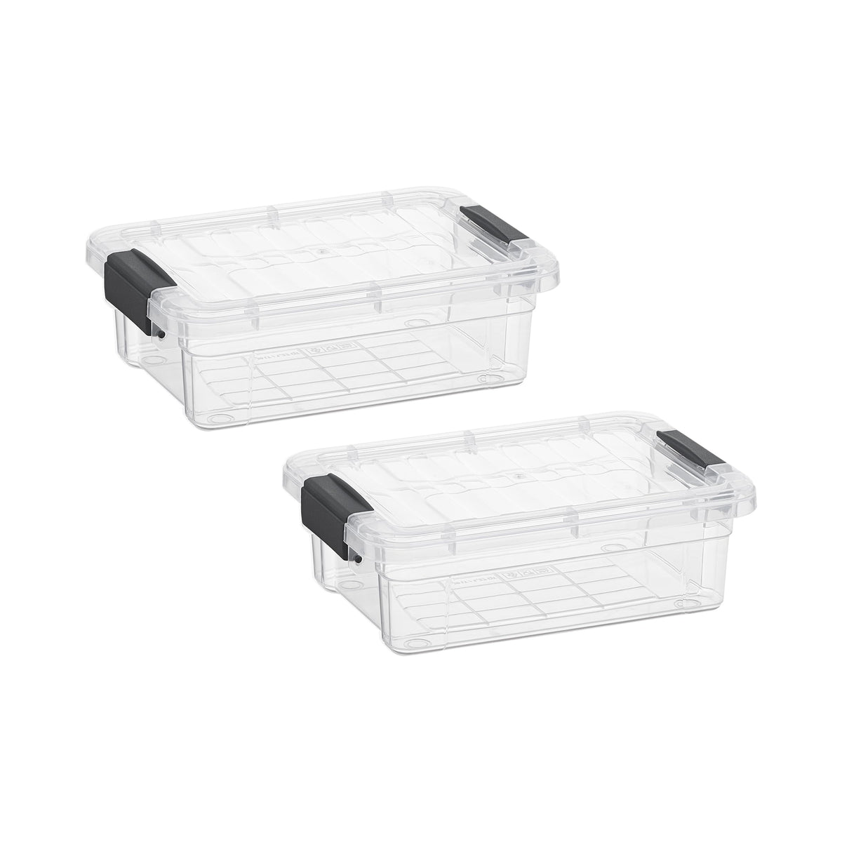 Superio Clear Plastic Storage Bins with Lid, 4.5 Quart Box, Organizing Containers, Stackable Plastic Tote for Home, Garage, Dorm, School, and Office