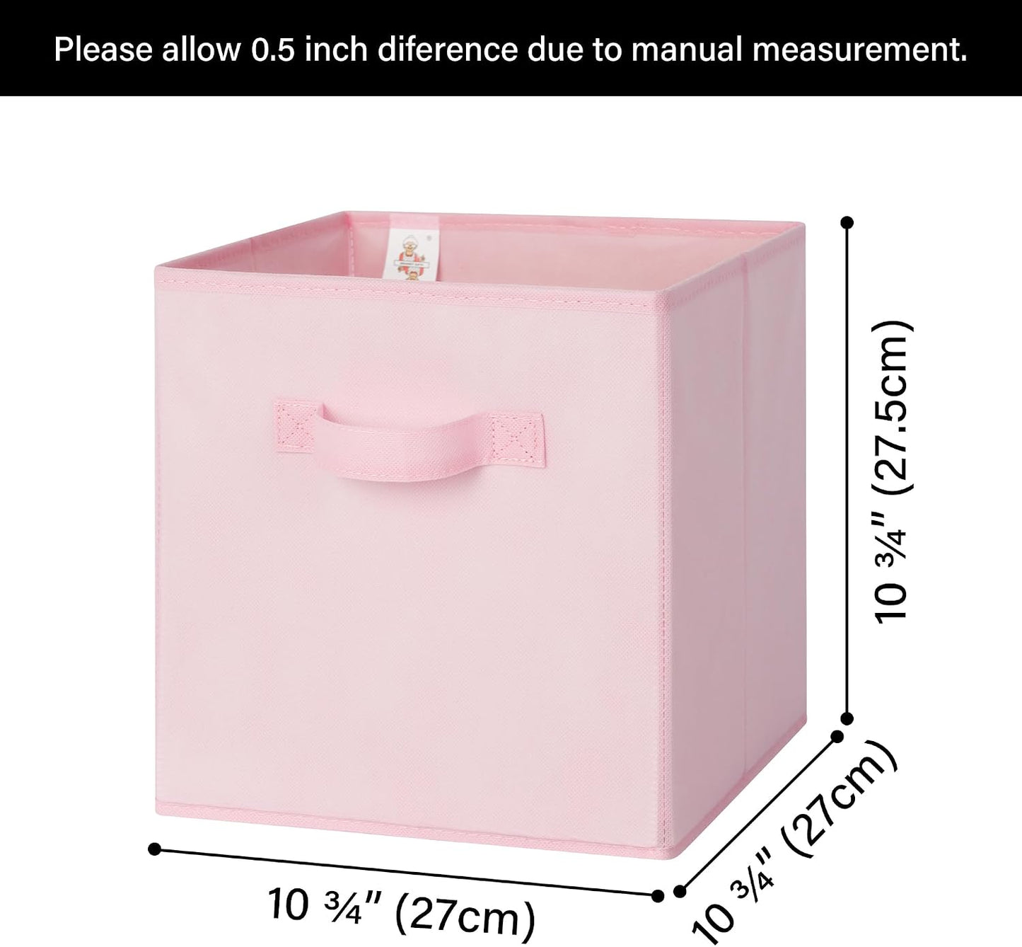GRANNY SAYS 11 Inch Cube Storage Bins, 6-Pack Storage Cube Organizer, Pink