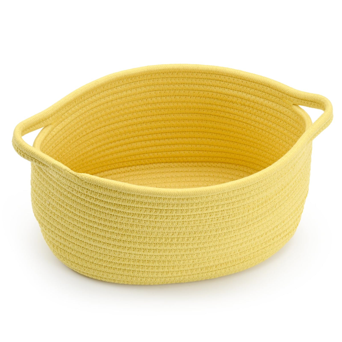 Happyiren Medium Woven Cotton Rope Basket, Empty DIY Gift Basket for Burr