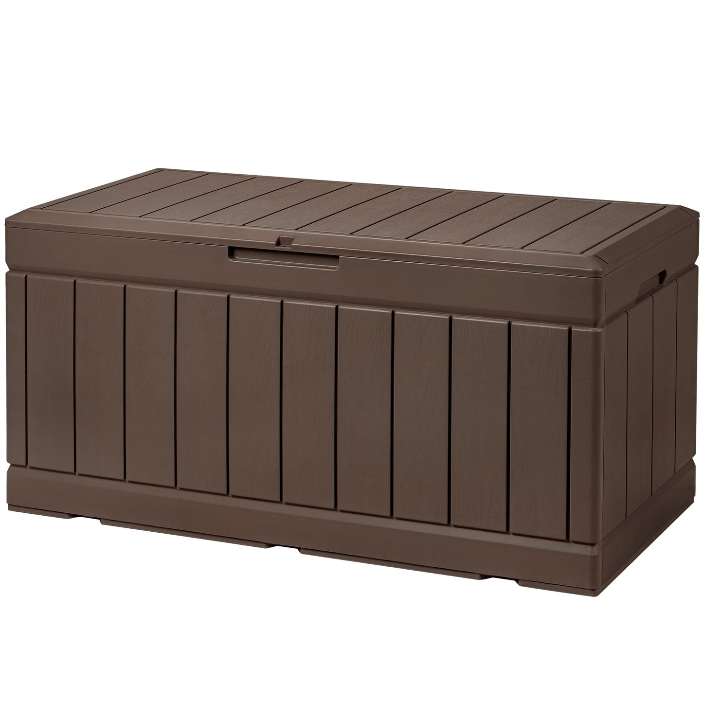Devoko 100 Gallon Waterproof Resin Deck Box, Large Outdoor Storage Box