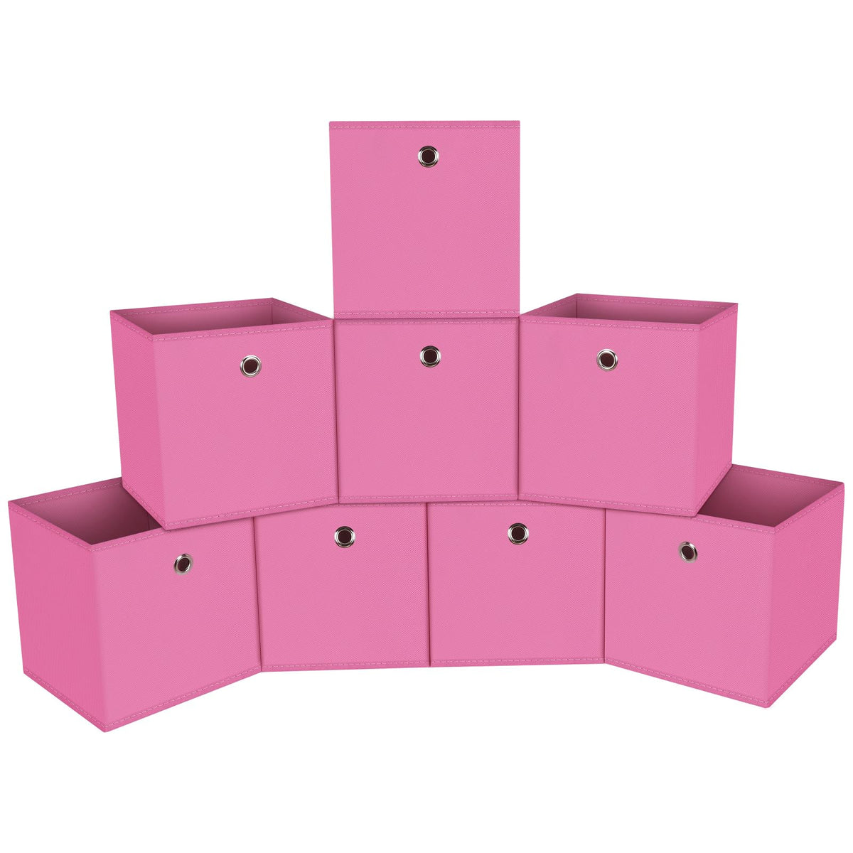 Black Foldable Storage Cubes Bins ,11 Inch Cloth Storage Cube Fabric Storage Box Cubes Organizer Baskets with Handles for Home Organizer Set of 3 (Black)