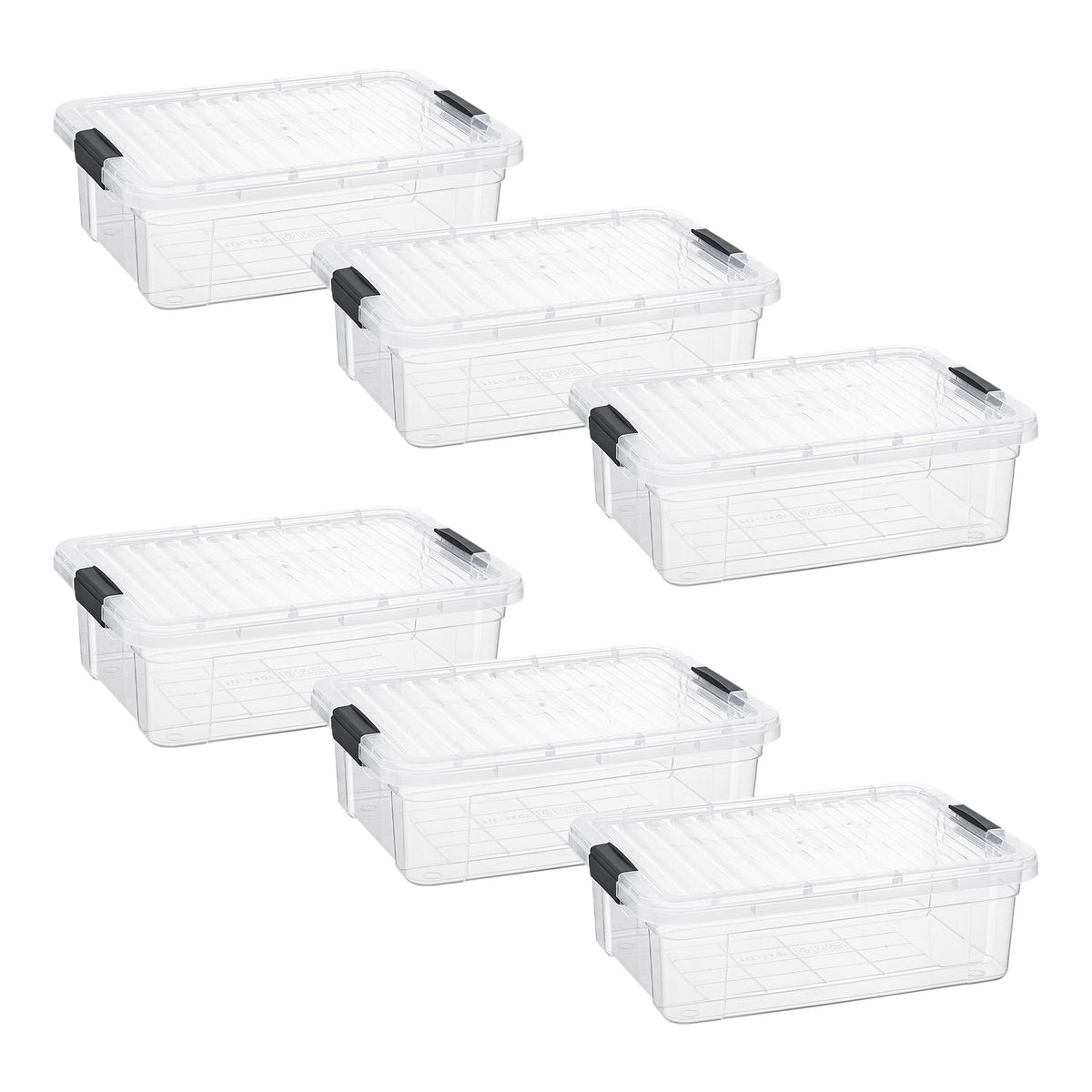 Superio 13.7 Quart Clear Plastic Storage Bin with Lid, Stackable Organizer Box, BPA-Free Storage Container for Home, Garage, School & Office, 1 Pack