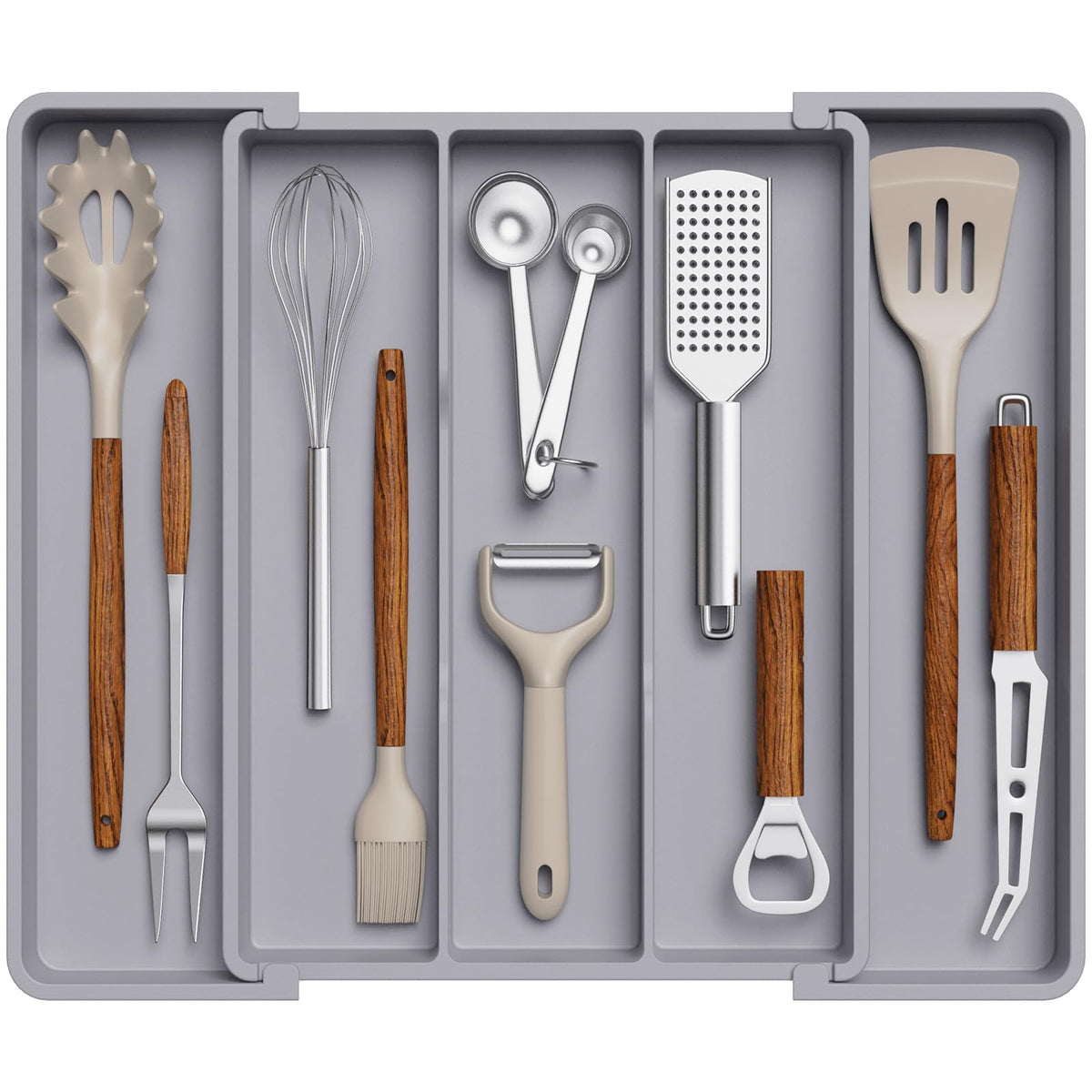 Lifewit Utensil Organizer for Kitchen Drawers, Expandable Utensil Tray