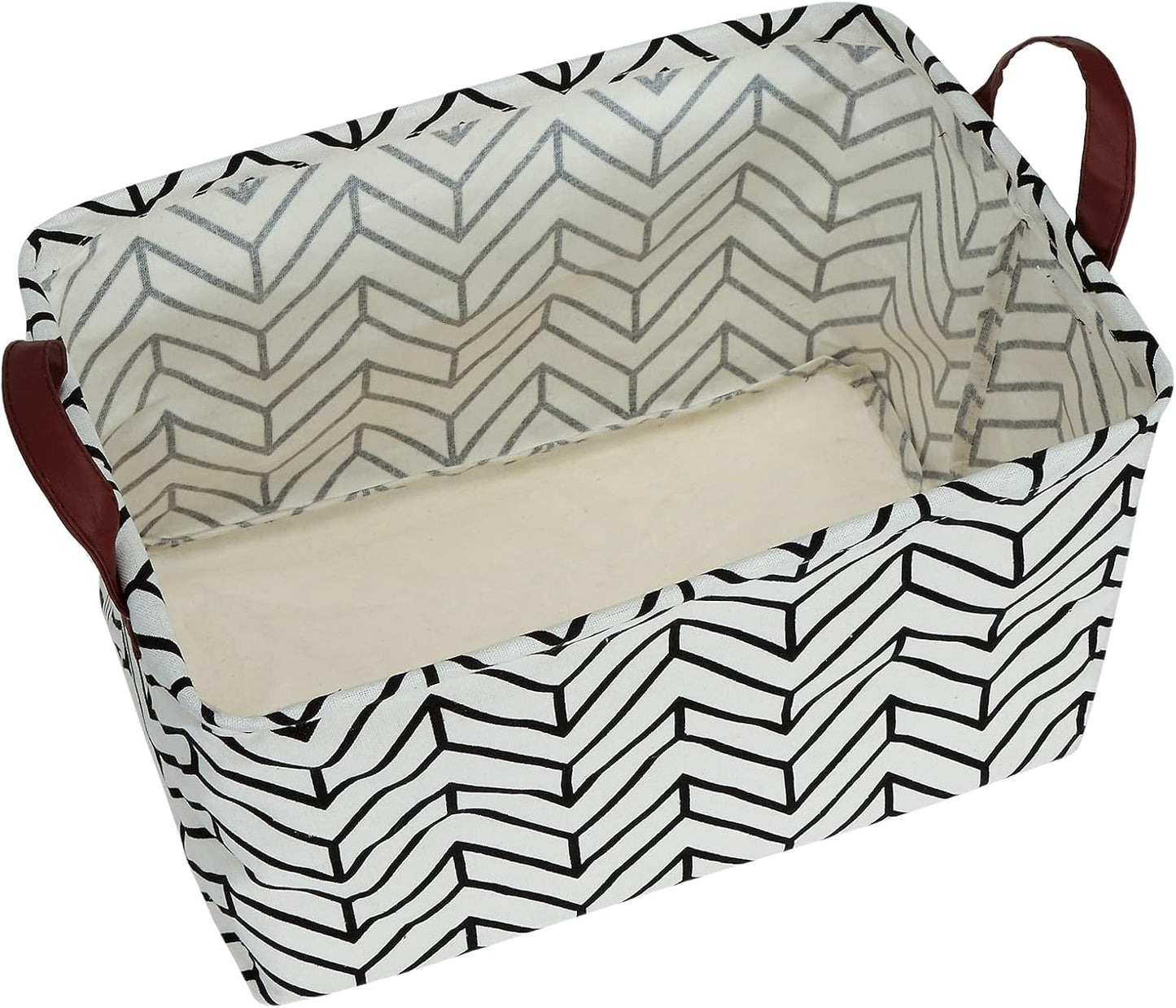 Kingrol 4 Pack Foldable Storage Baskets with Handles, Waterproof Storage Bins for Home, Office, Nursery, Laundry Organizers, 15 x 10.25 x 9.75 Inch