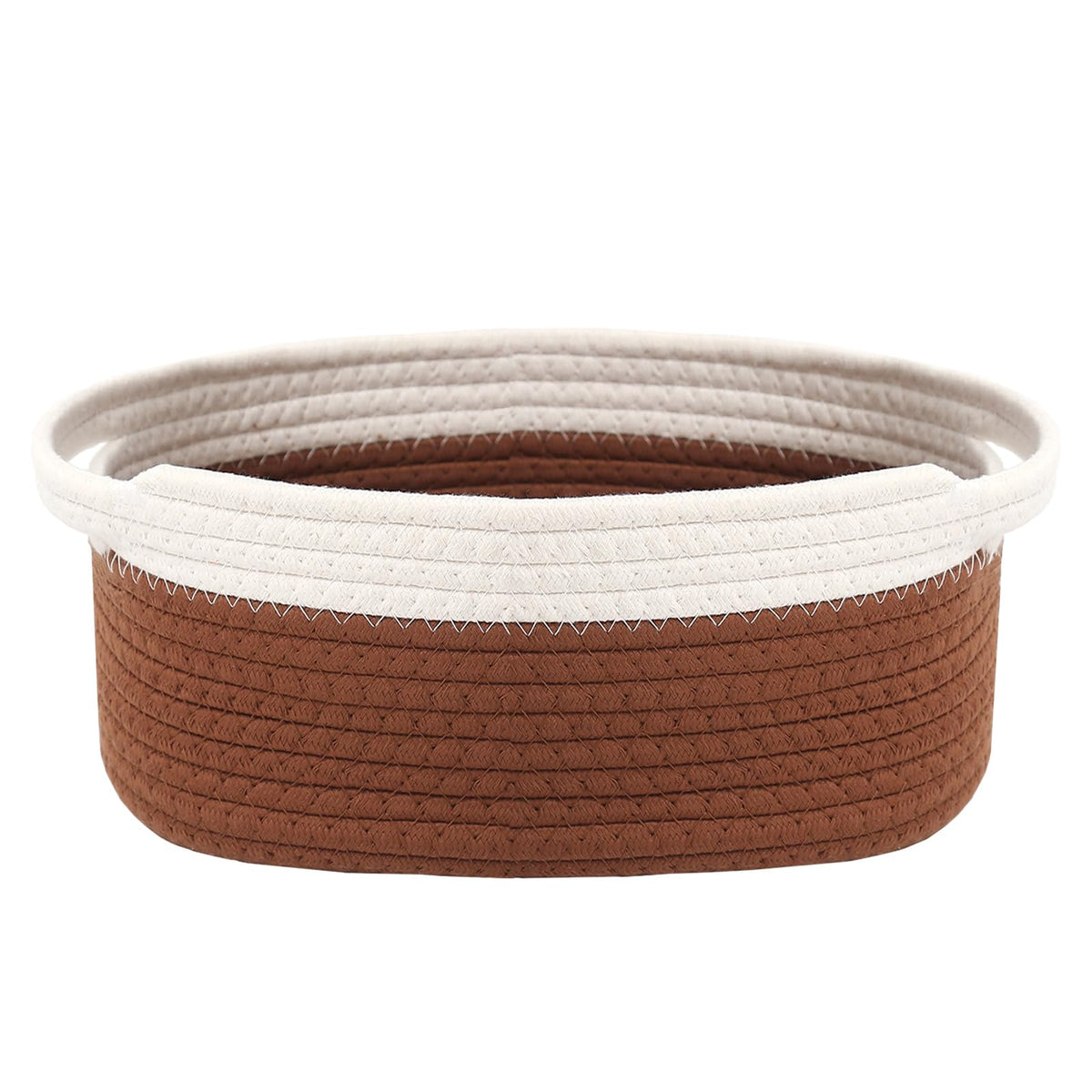 JMvicyroam Small Woven Basket, Empty Gift Basket, White/1 Pack