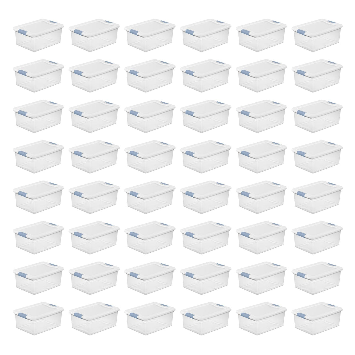 Sterilite Latching Box with Lids for Home and Office, 6 Quart, 12-Pack