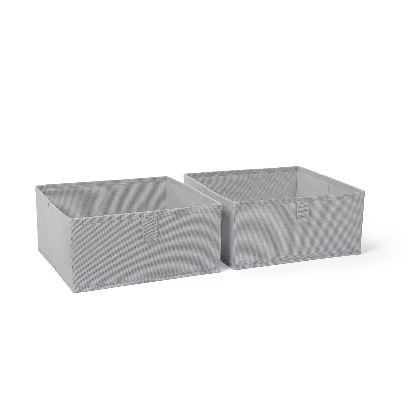 RiverRidge Folding Storage Bins - 2-pack of 10in Tall Taupe Cubes