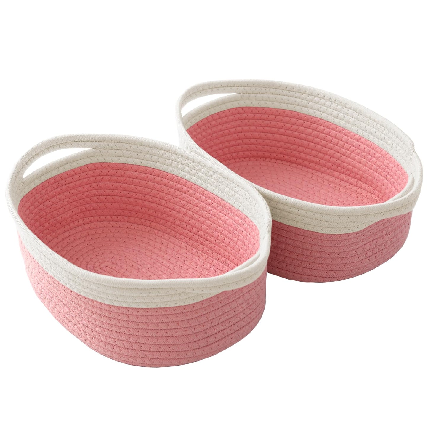 JMvicyroam Small Woven Basket, Empty Gift Basket, White/1 Pack
