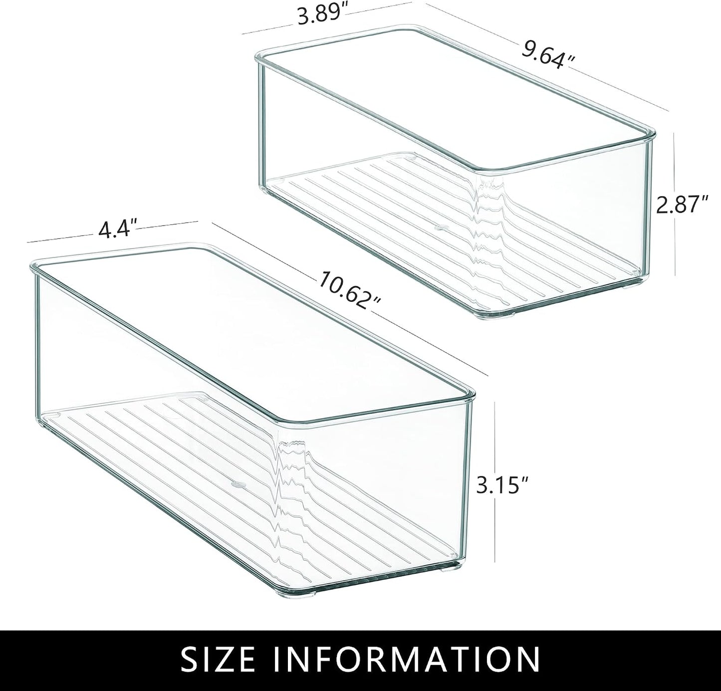 Qilinba 8 PACK Drawer Organizers Deep Drawer Organizer Bins