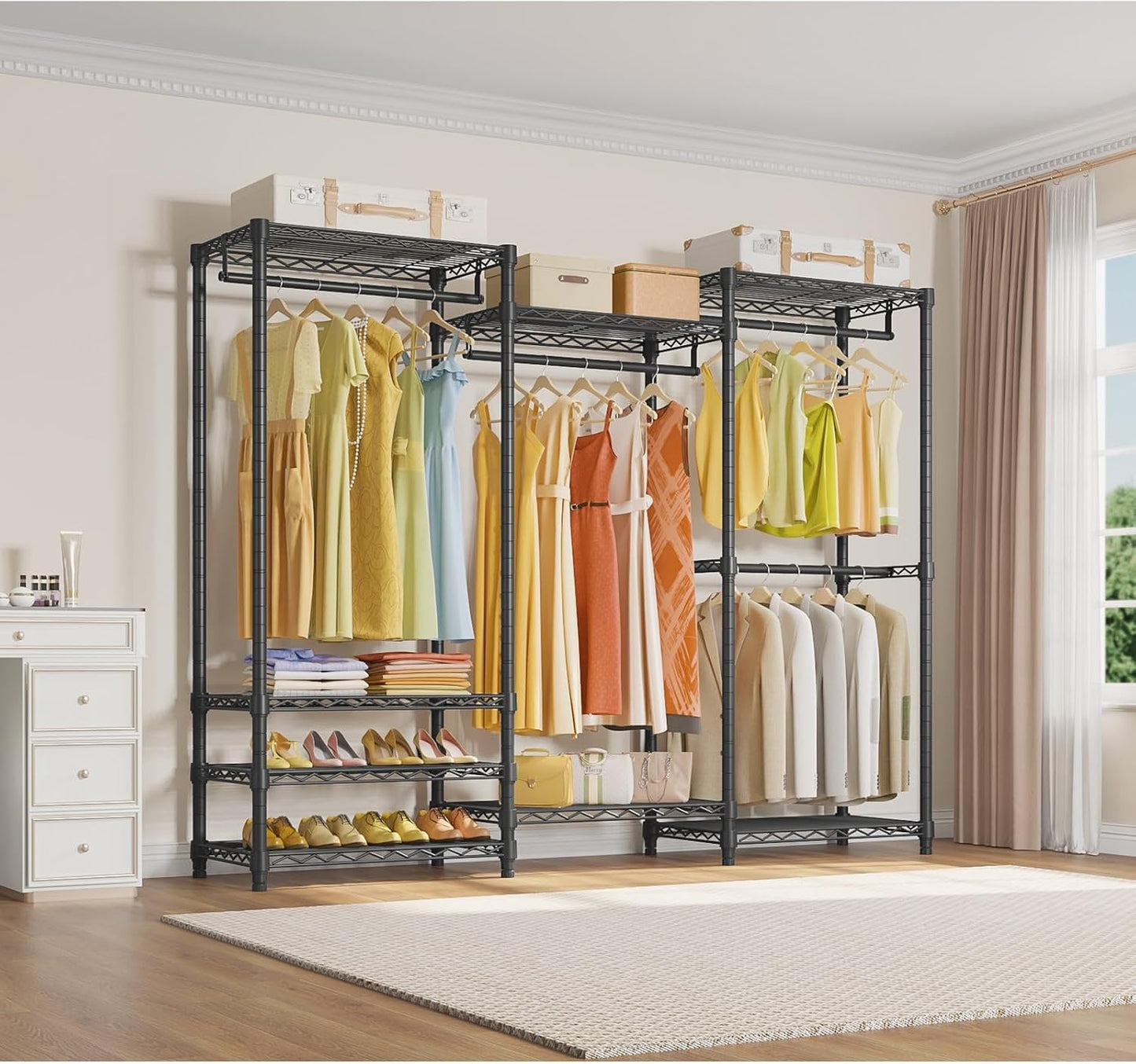 VIPEK V5 Heavy Duty Clothes Rack, Freestanding Modular Closet System, Black