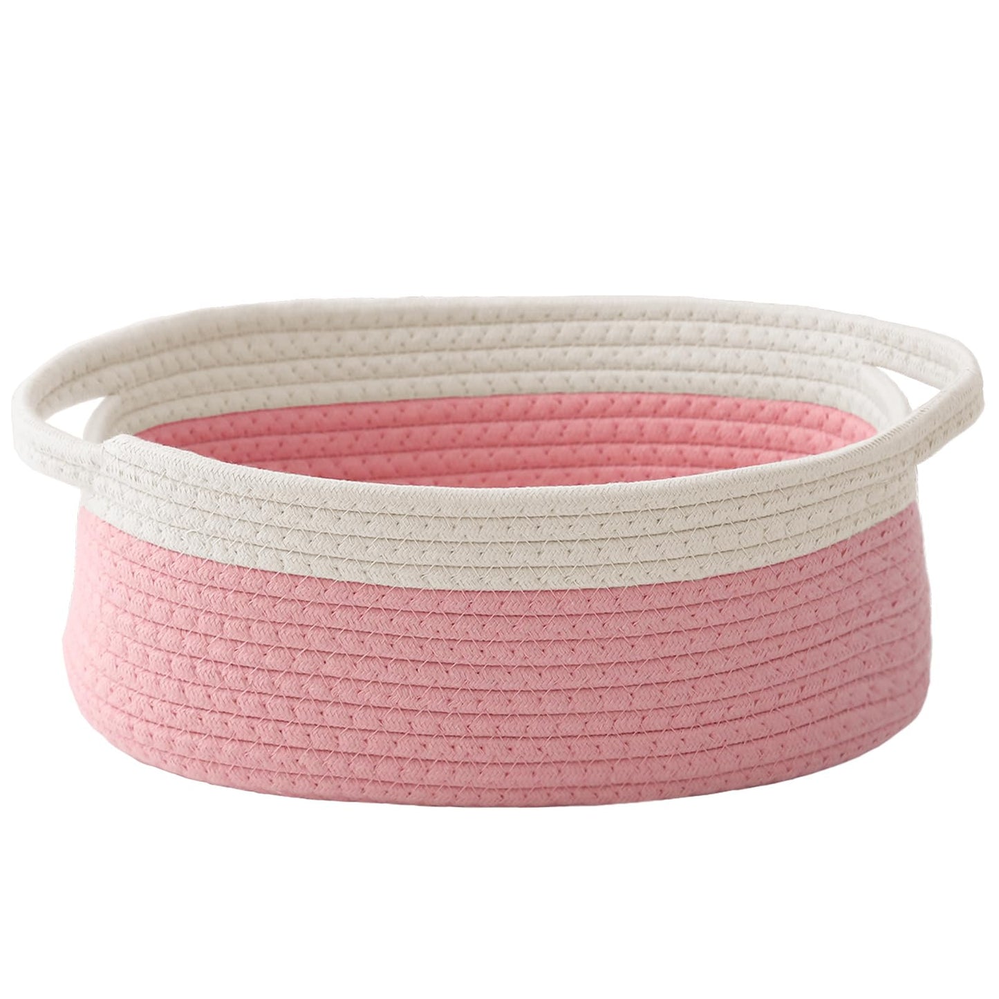 JMvicyroam Small Woven Basket, Empty Gift Basket, White/1 Pack